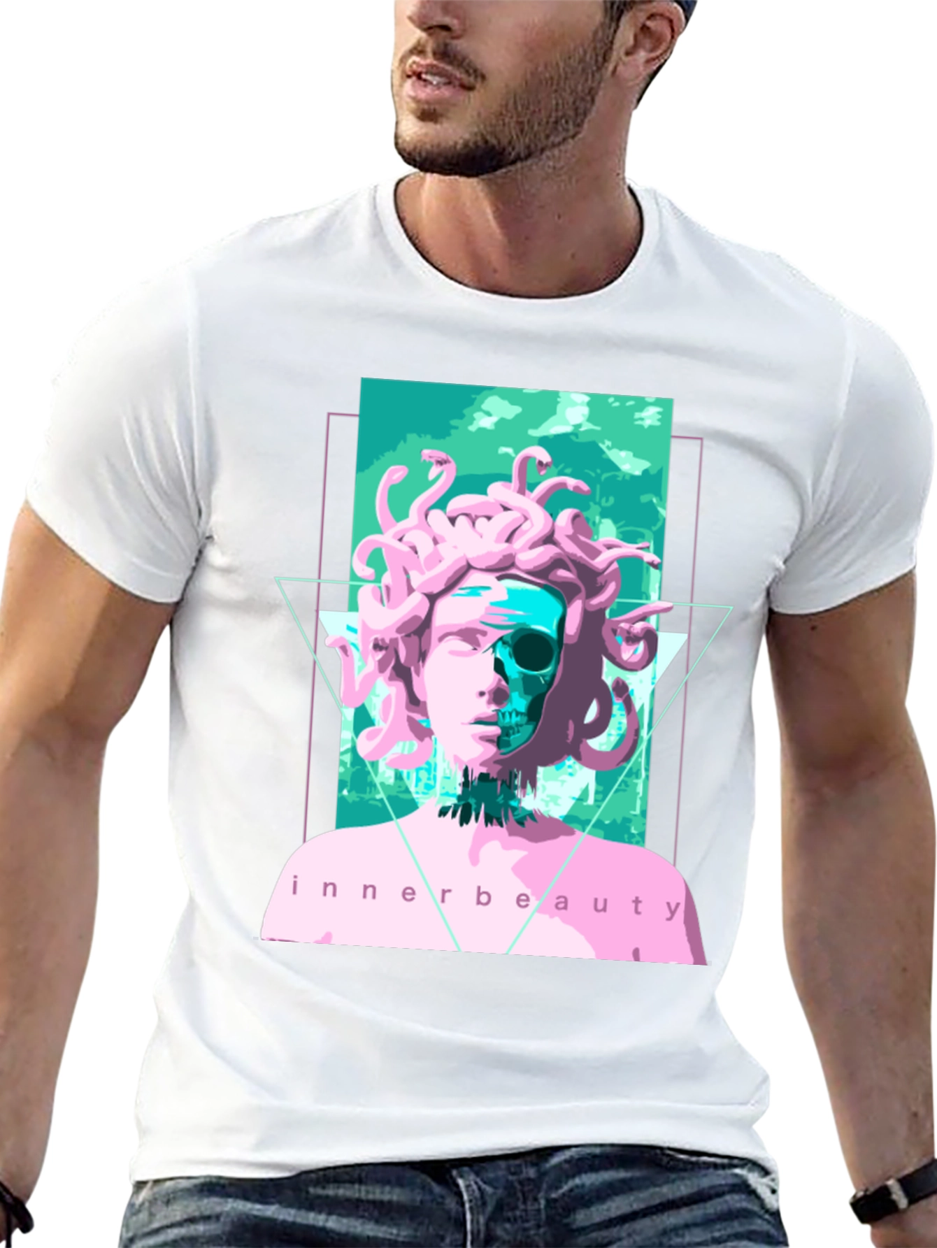 Medusa Inner Beauty Graphic Tee - Black T-Shirt
