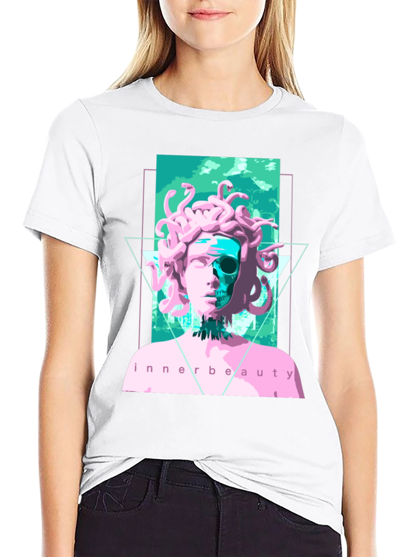 Medusa Inner Beauty Graphic Tee - Black T-Shirt