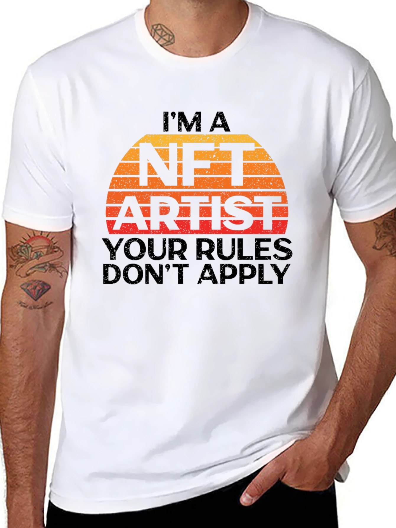 Im A NFT Artist Mens Black Graphic T-Shirt