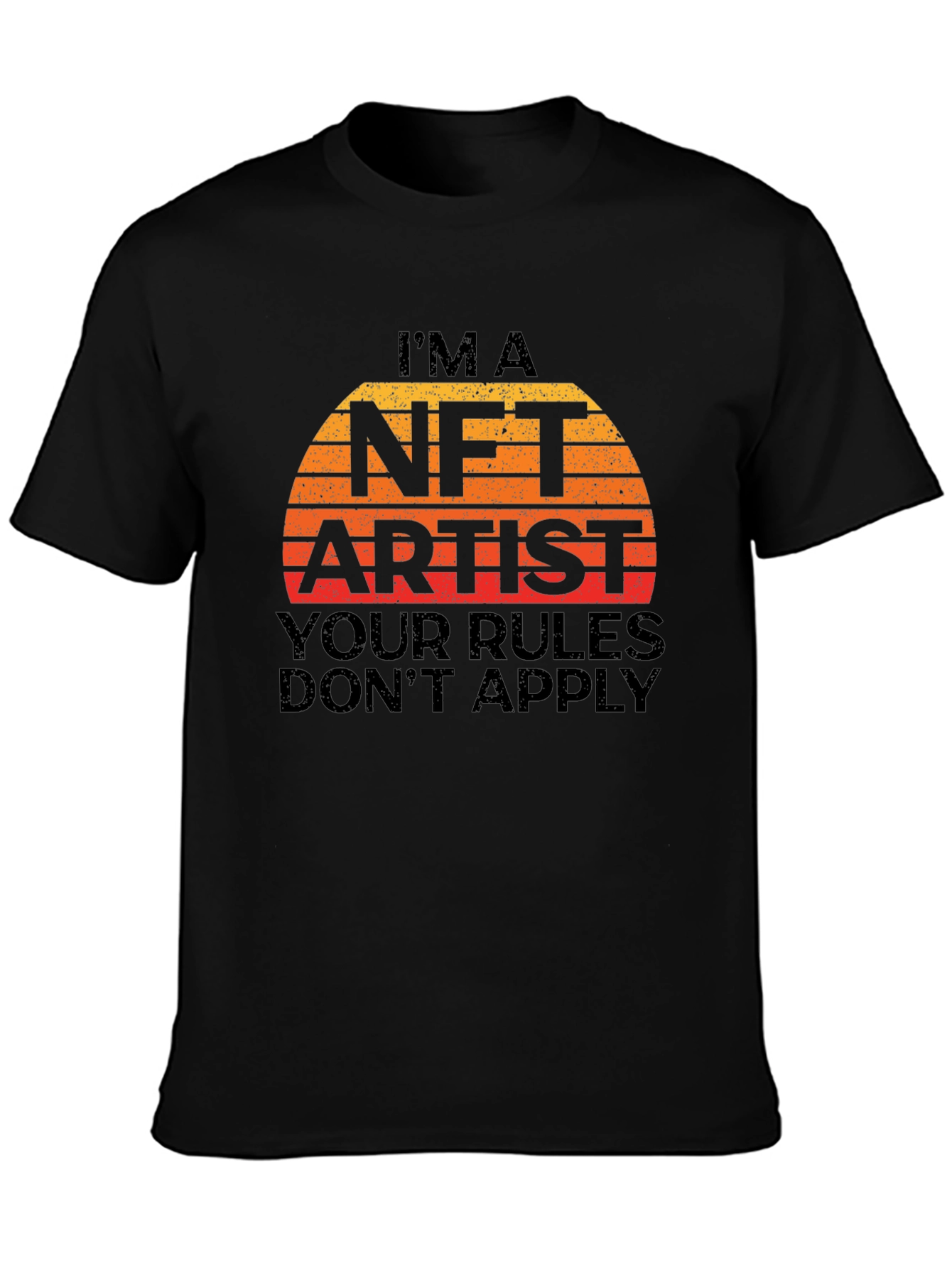 Im A NFT Artist Mens Black Graphic T-Shirt