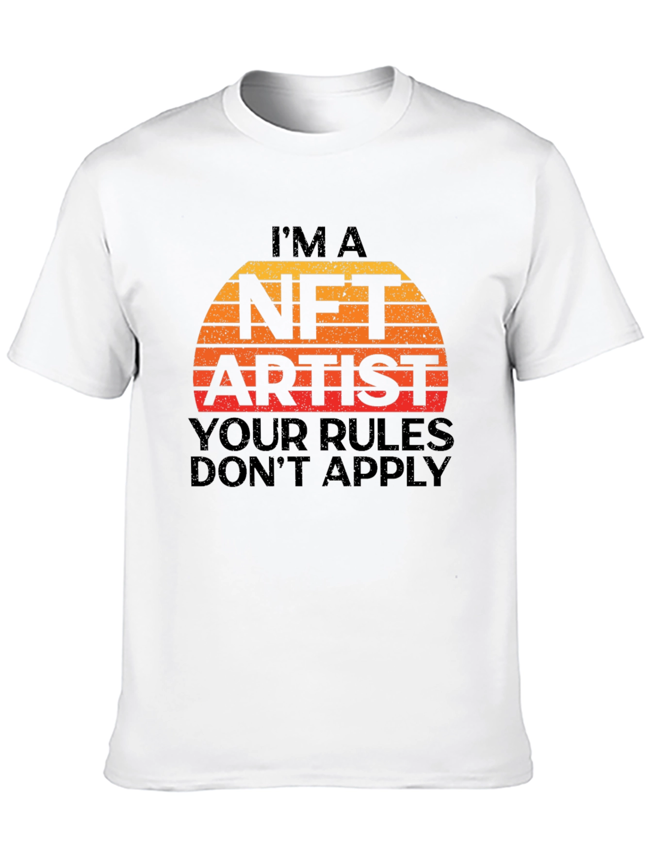Im A NFT Artist Mens Black Graphic T-Shirt