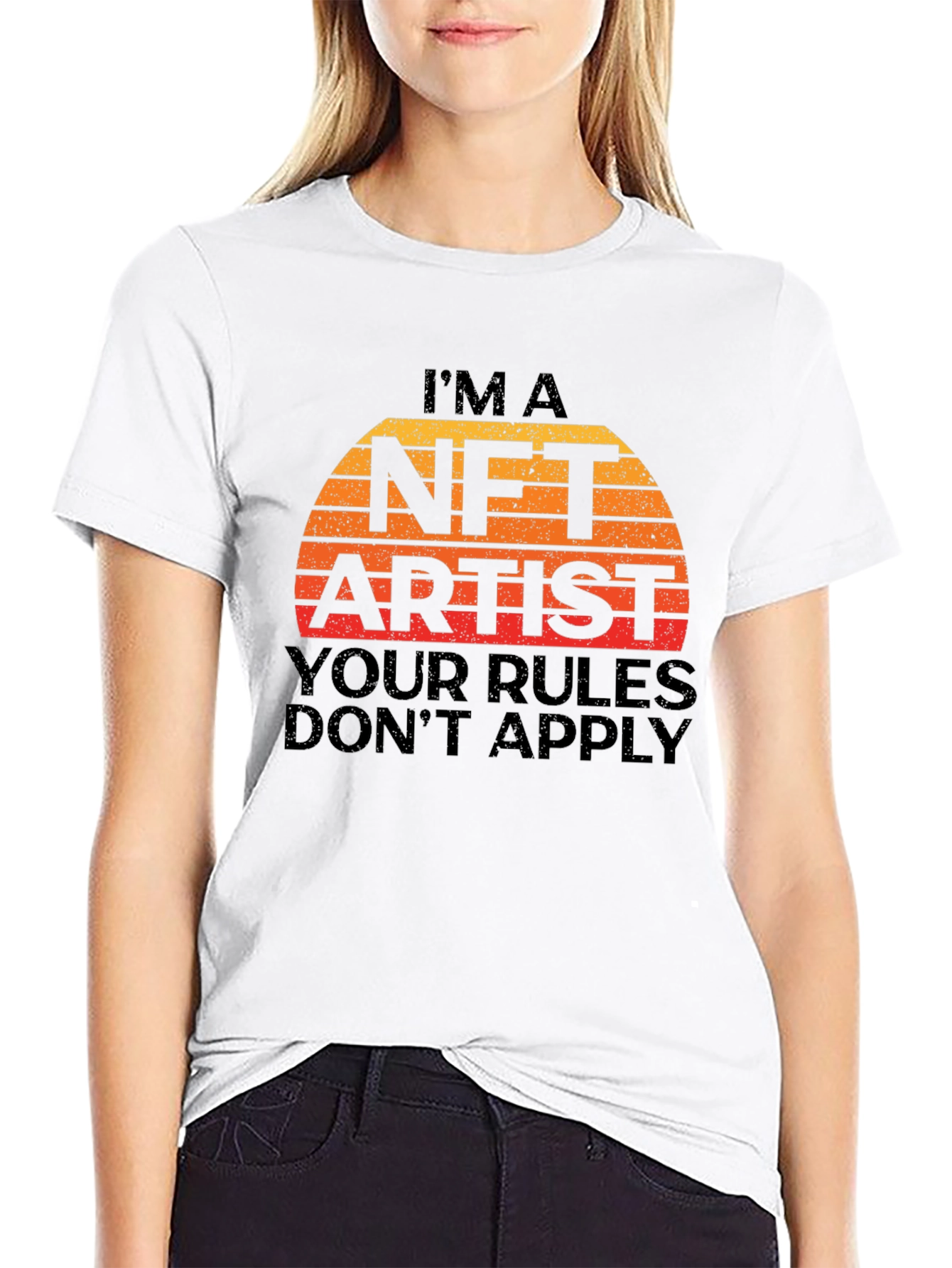 Im A NFT Artist Mens Black Graphic T-Shirt