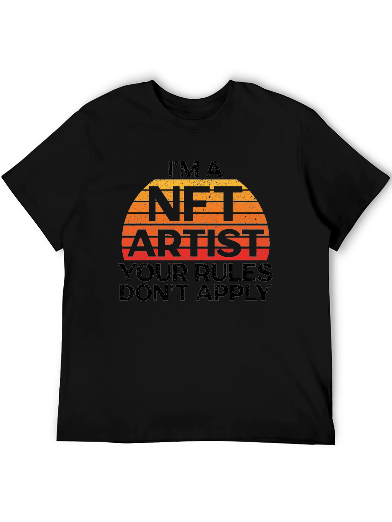 Im A NFT Artist Mens Black Graphic T-Shirt