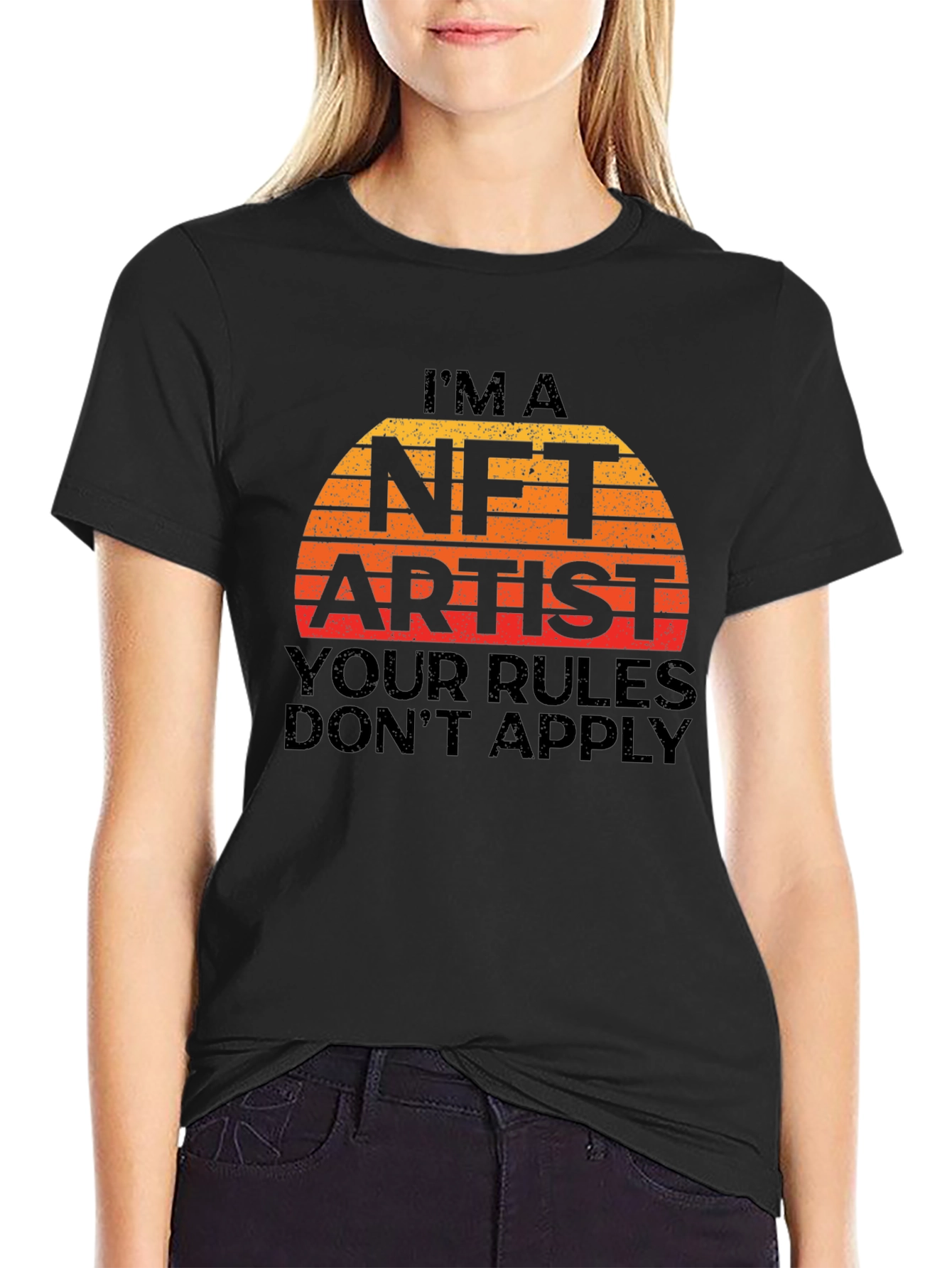 Im A NFT Artist Mens Black Graphic T-Shirt