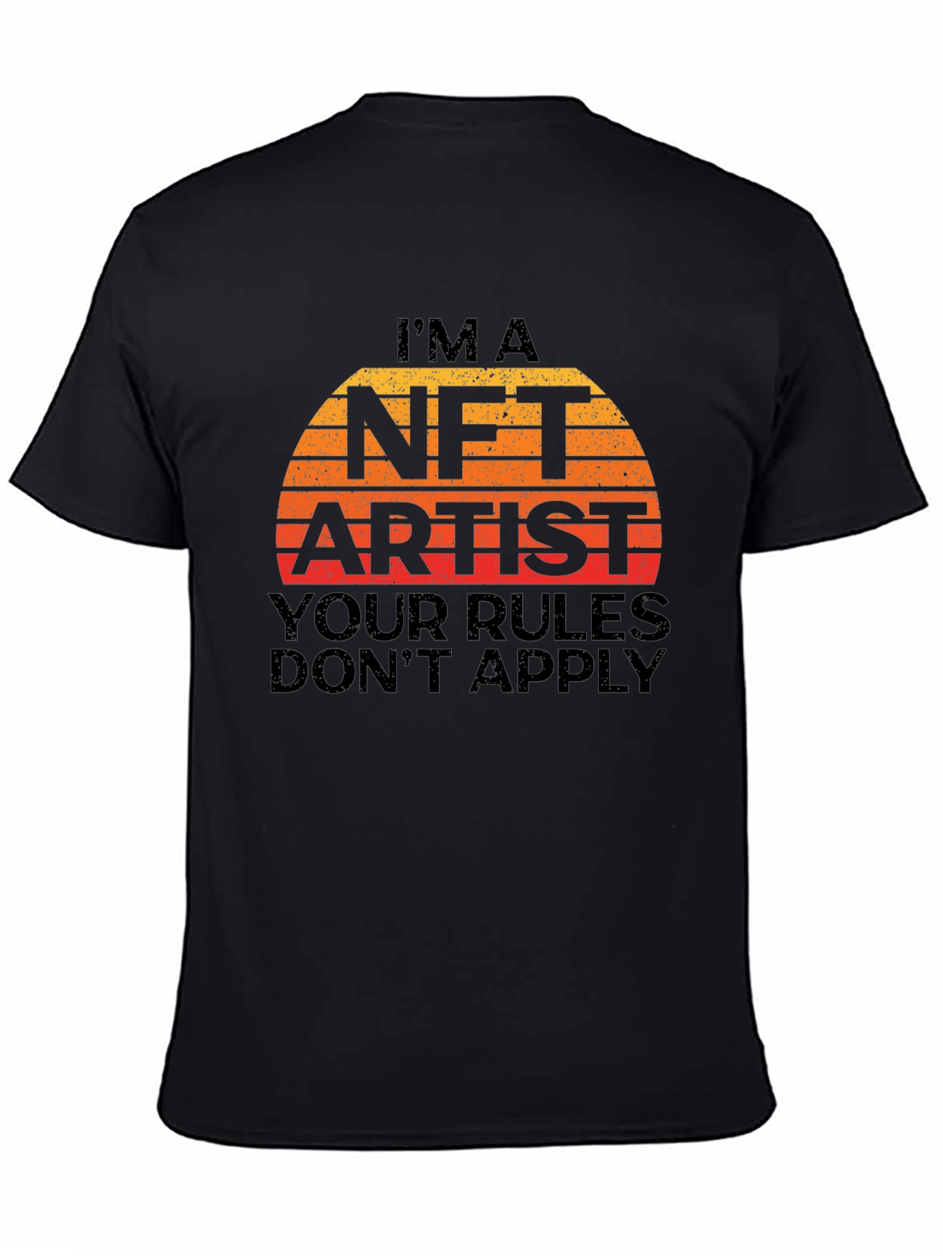 Im A NFT Artist Mens Black Graphic T-Shirt