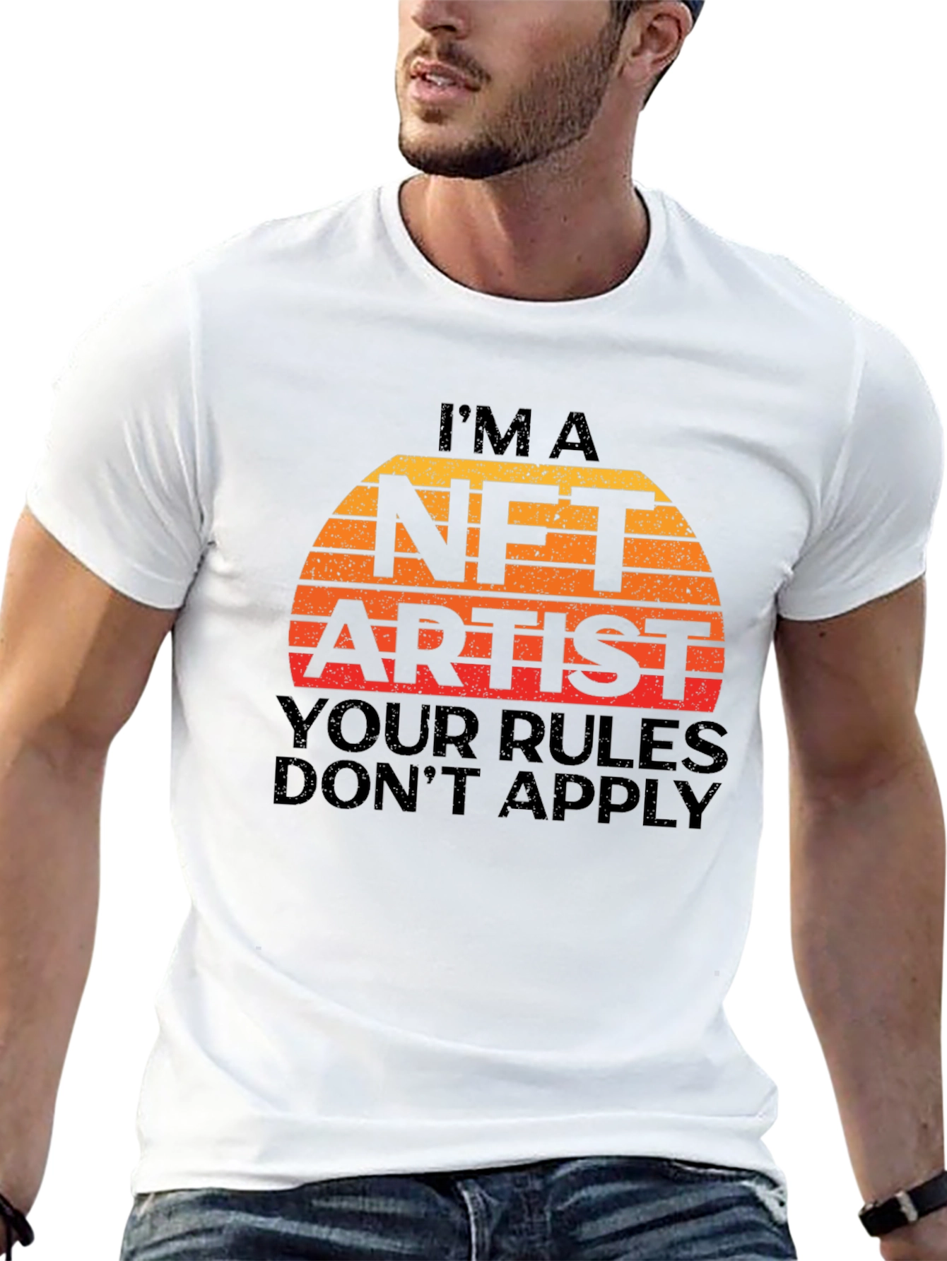 Im A NFT Artist Mens Black Graphic T-Shirt