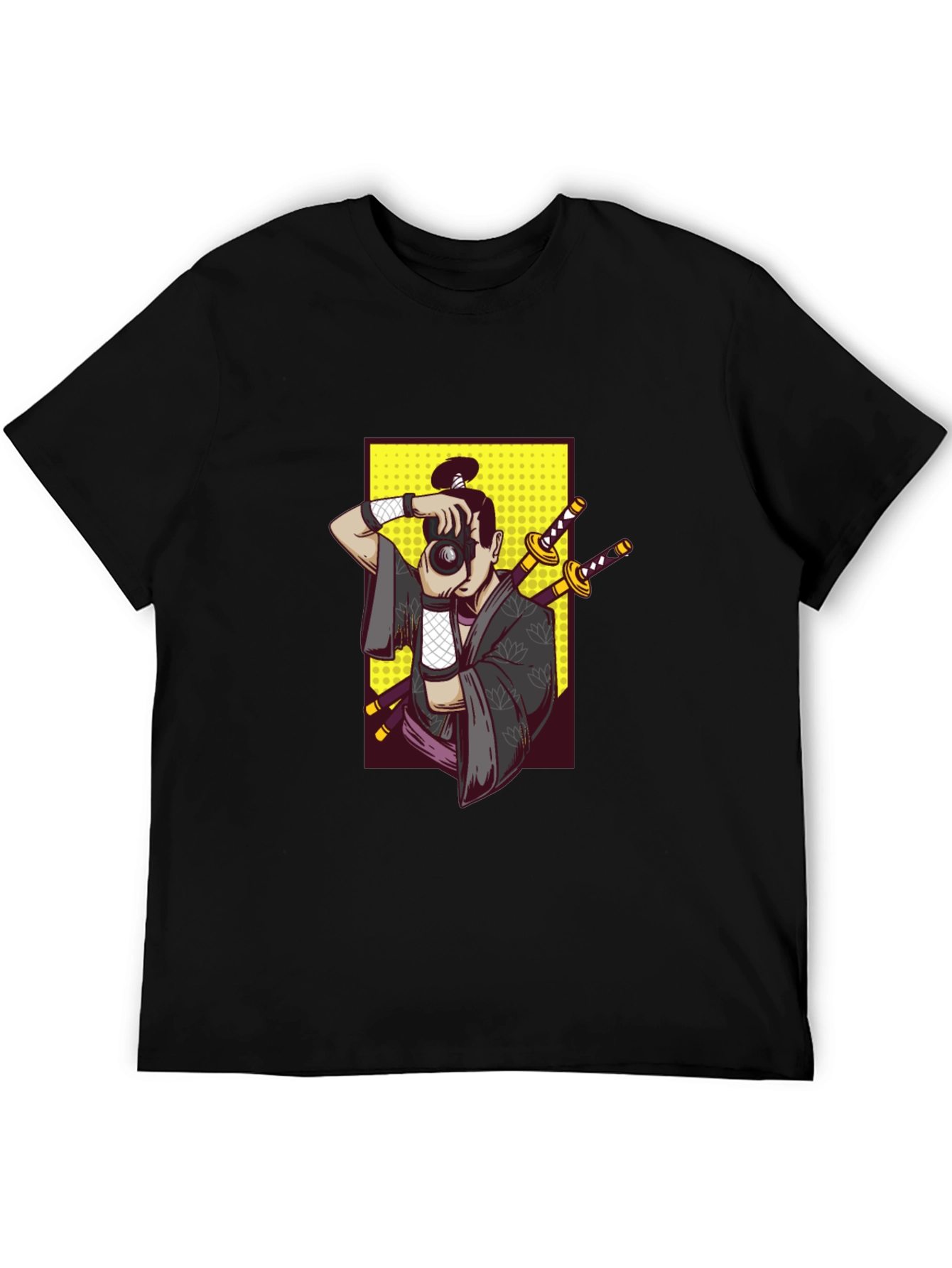 Samurai Photographer Graphic Tee - Unique Design