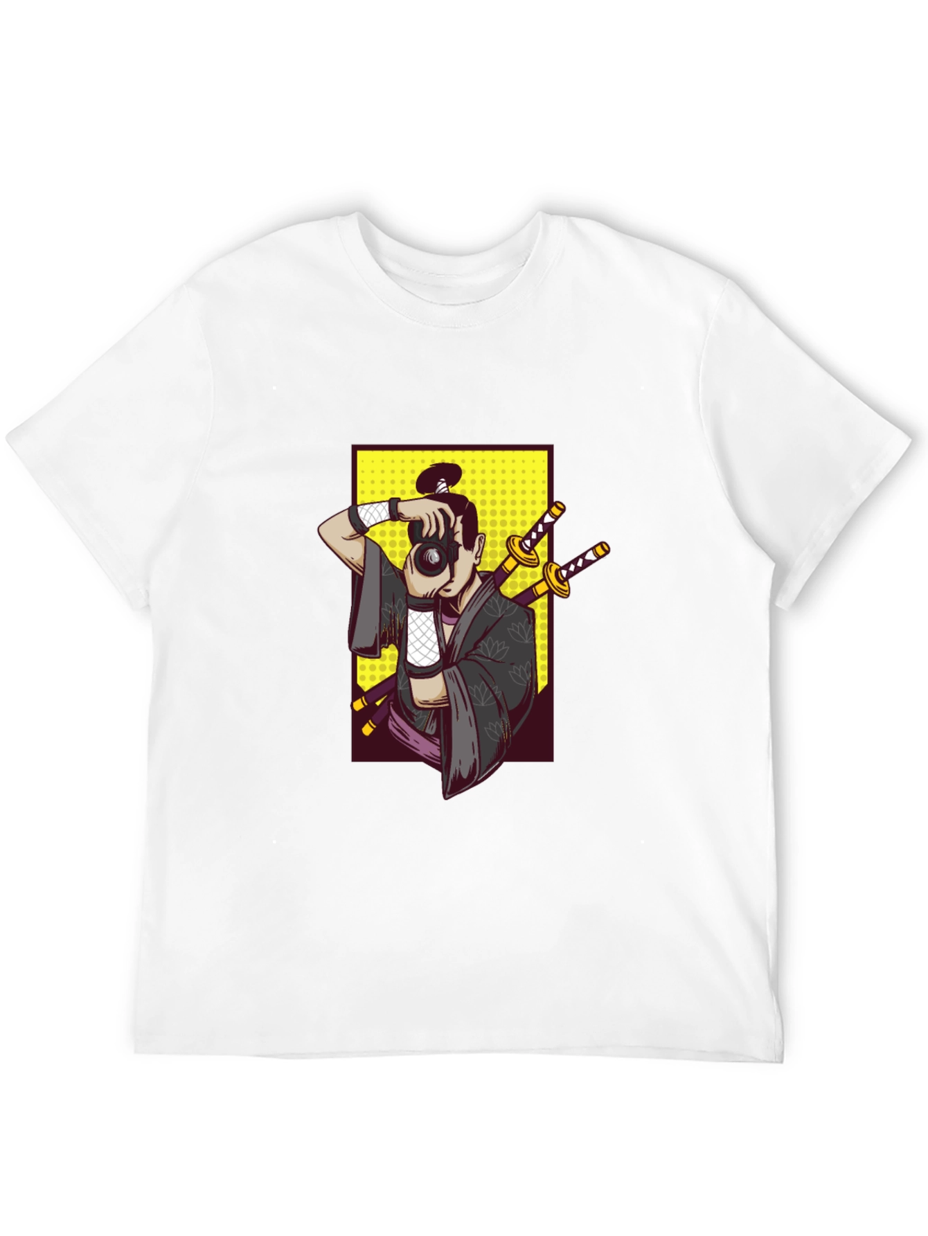 Samurai Photographer Graphic Tee - Unique Design
