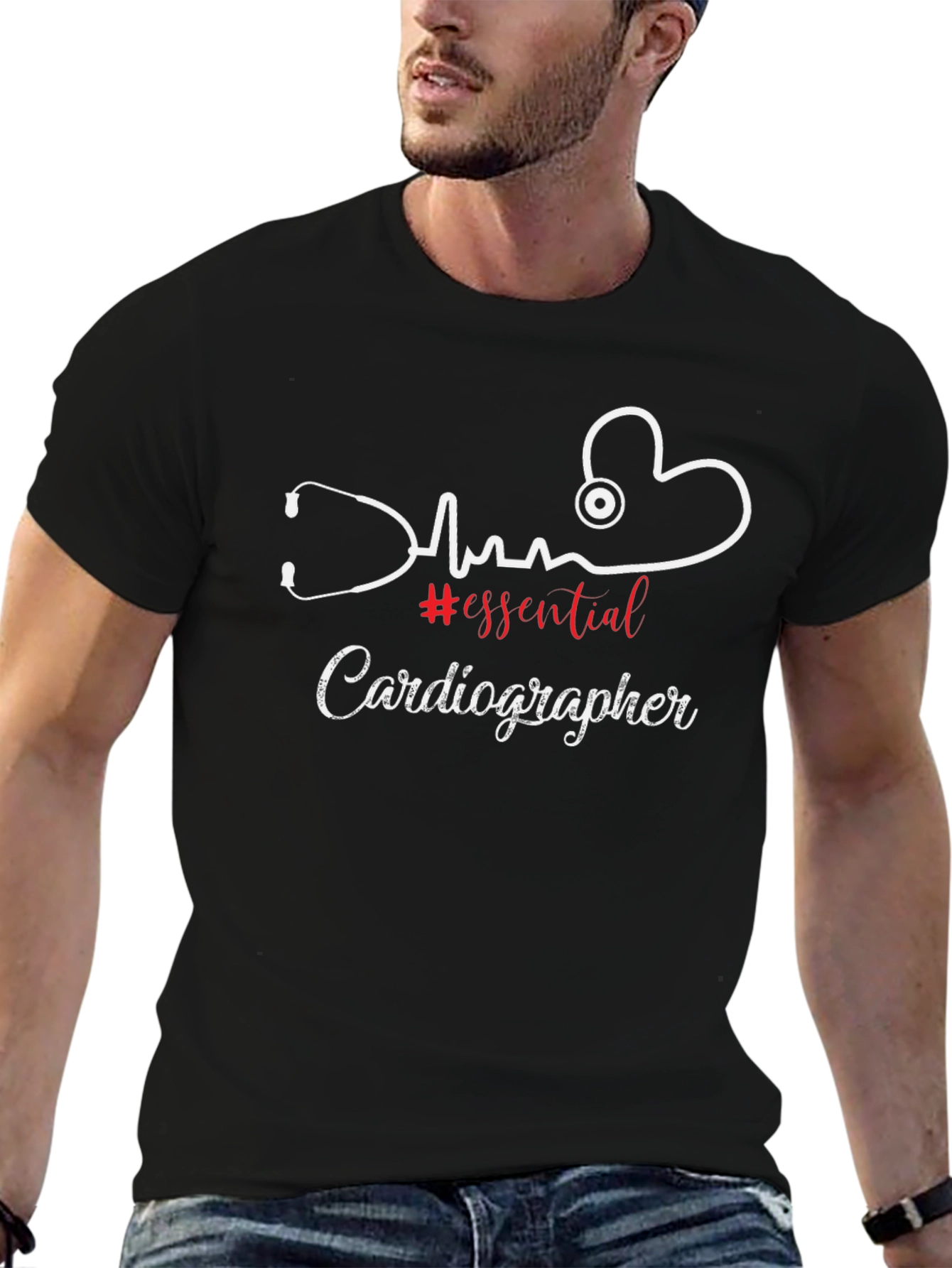 Essential Cardiographer T-Shirt - Medical Professional Tee