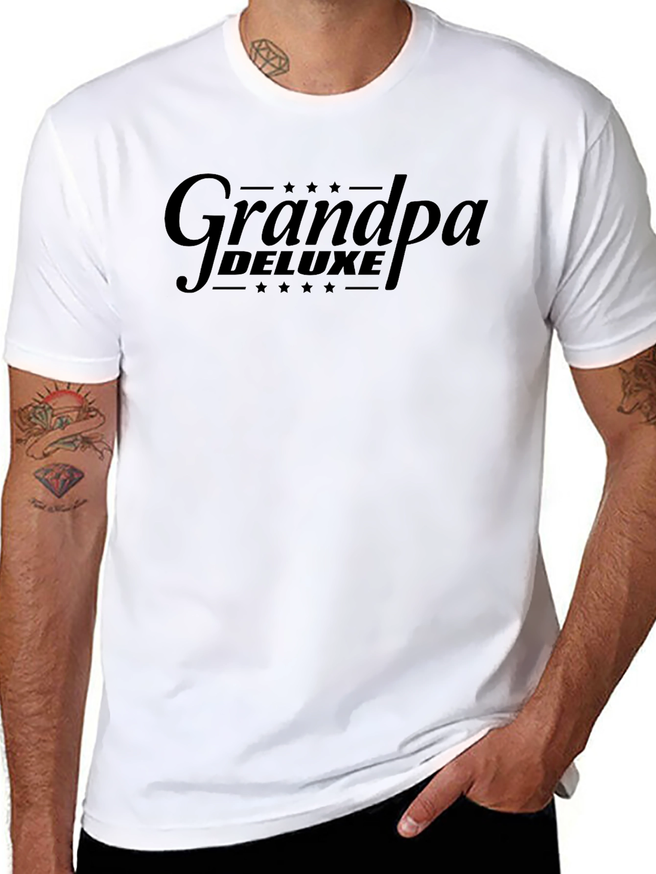 Grandpa Deluxe Black Graphic Tee