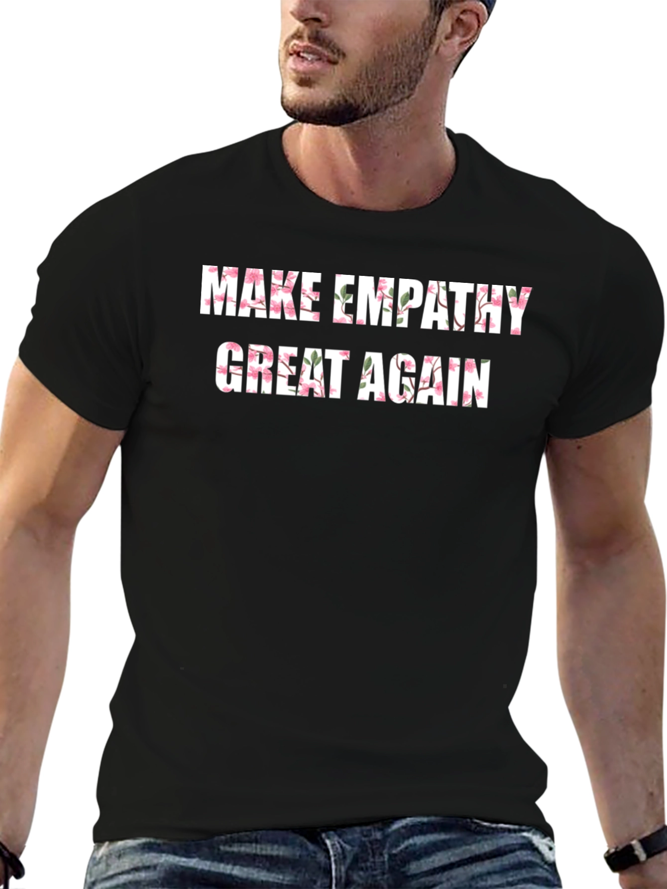 Floral Make Empathy Great Again Graphic T-Shirt
