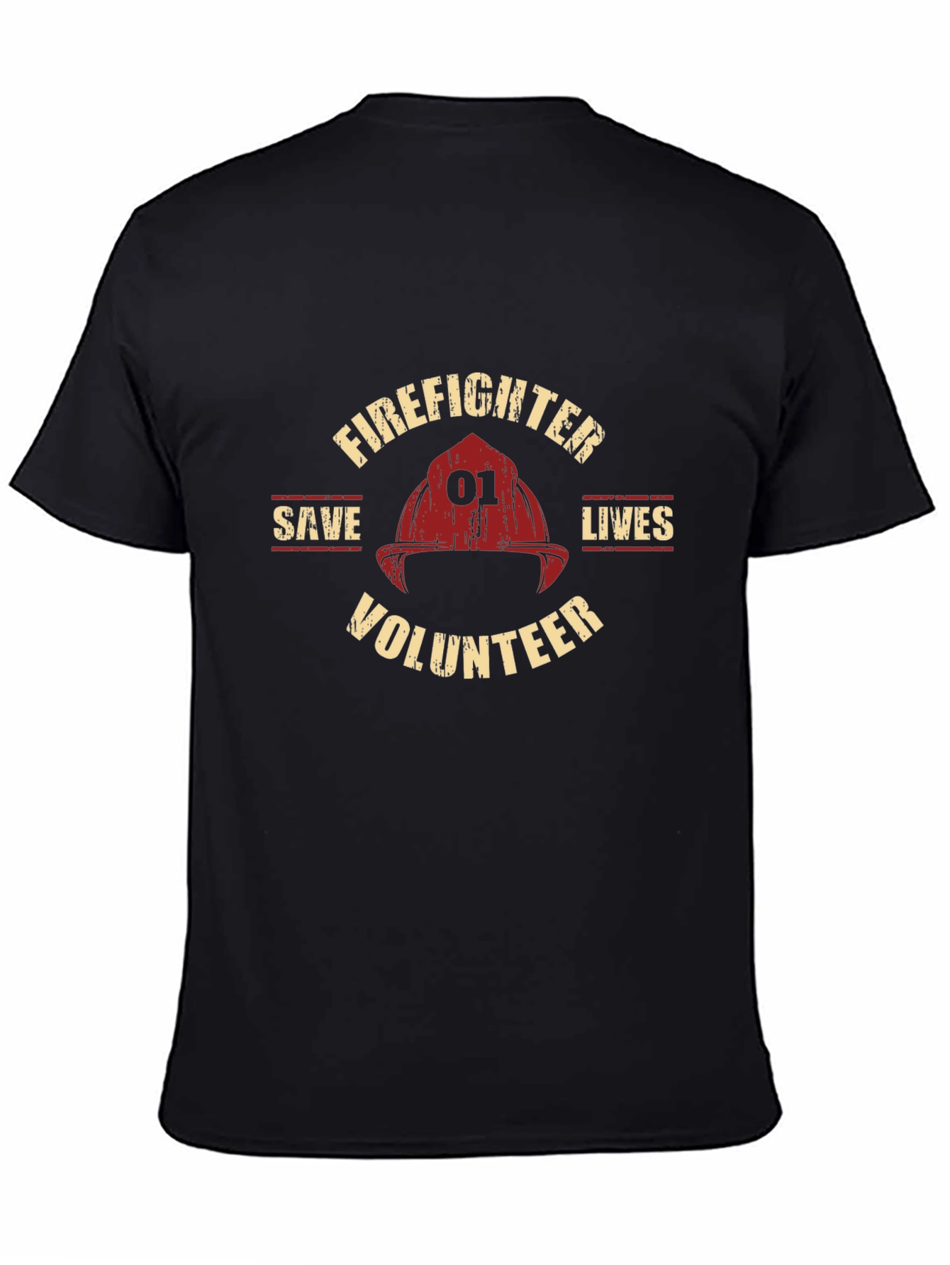 Firefighter Volunteer Save Lives Graphic T-Shirt