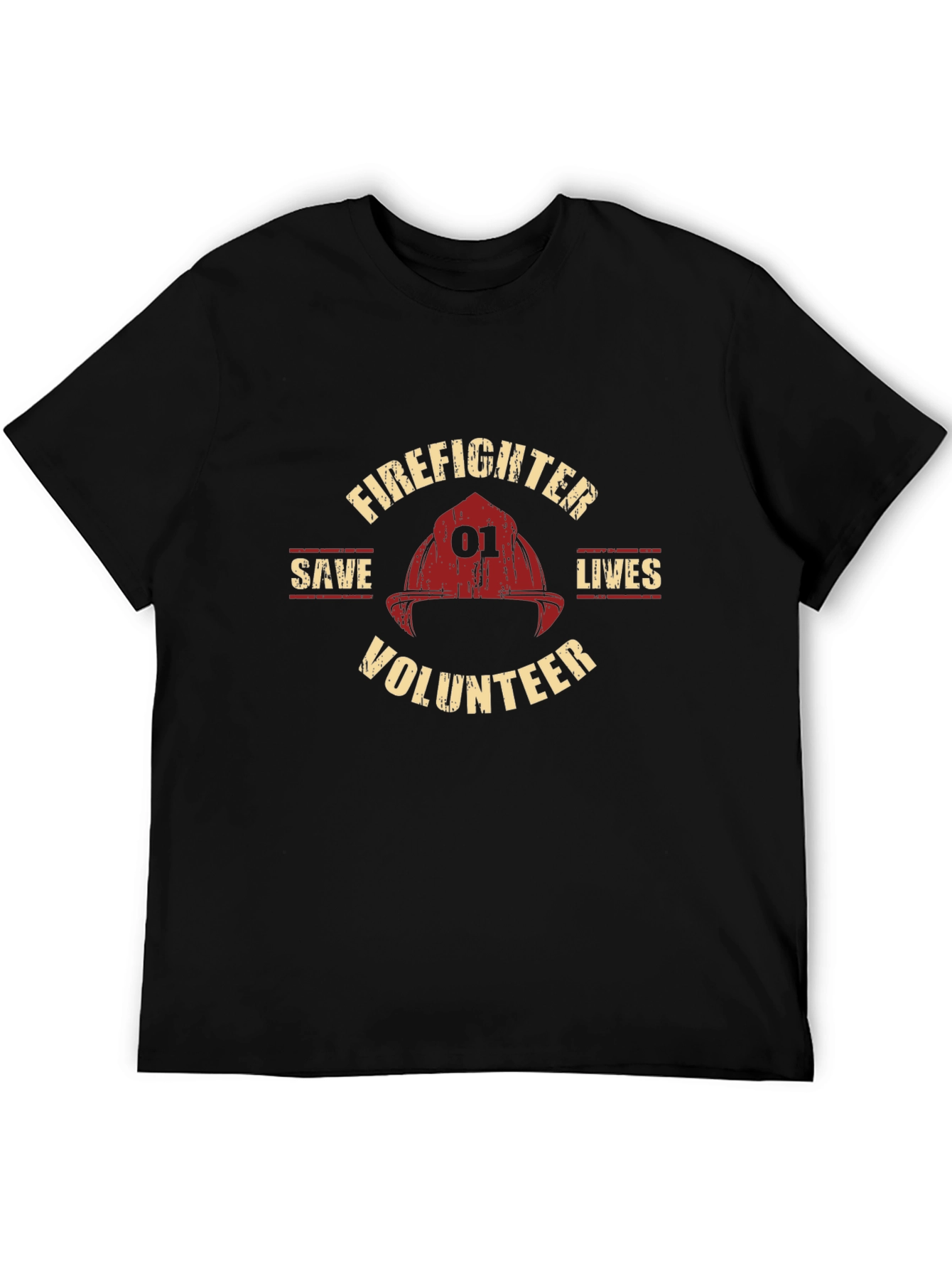 Firefighter Volunteer Save Lives Graphic T-Shirt