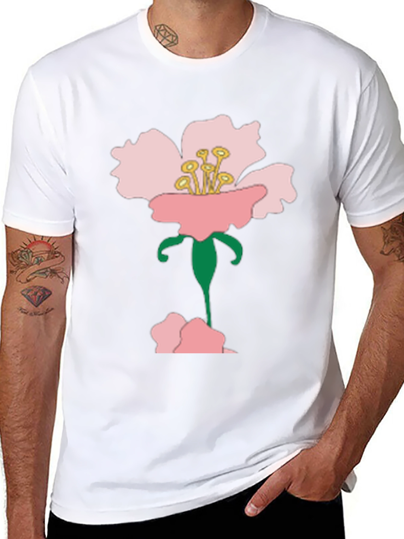 Floral T-Shirt - Pink Blossom Graphic Tee