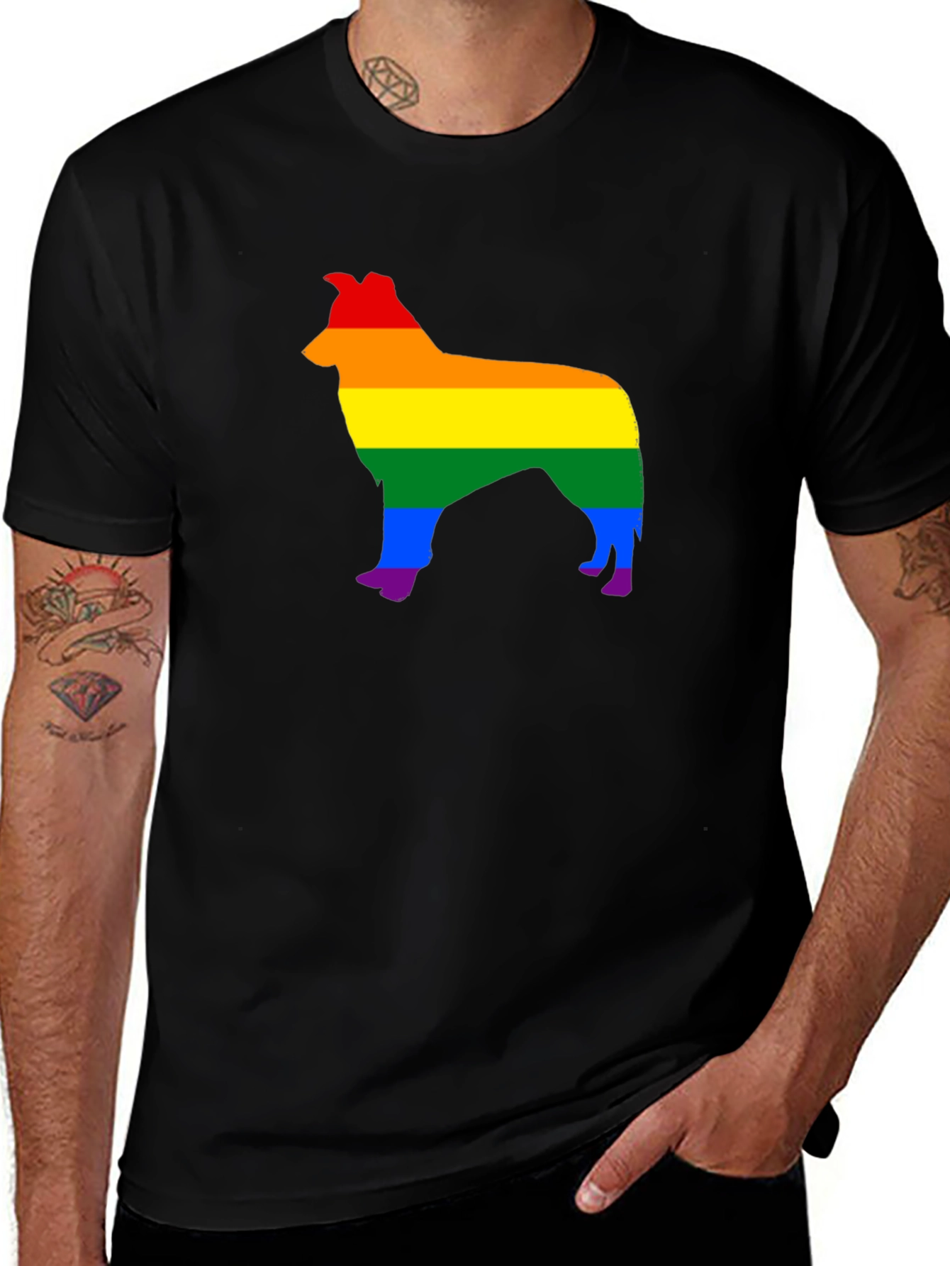 Pride Collie Dog Graphic Tee