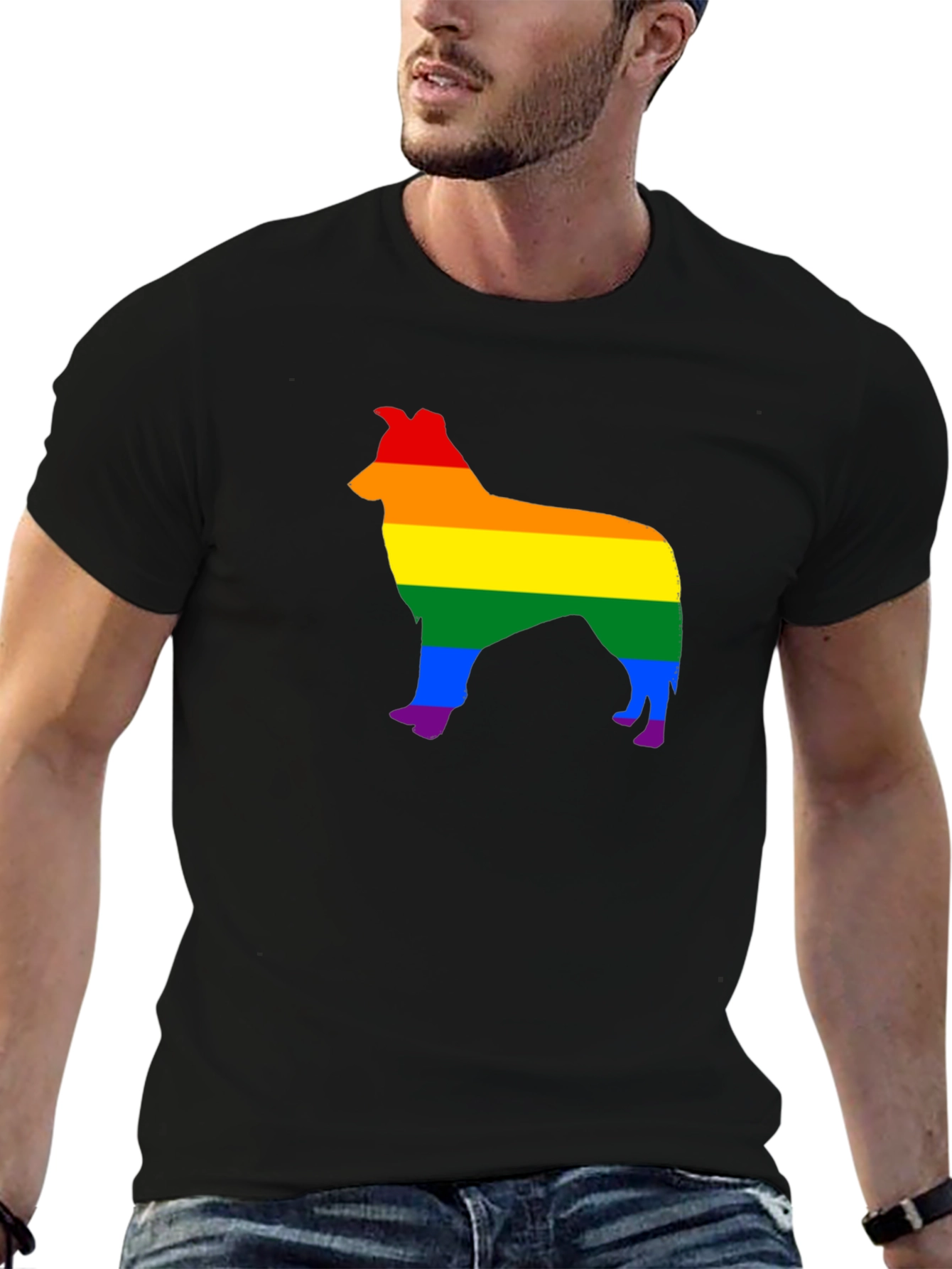 Pride Collie Dog Graphic Tee