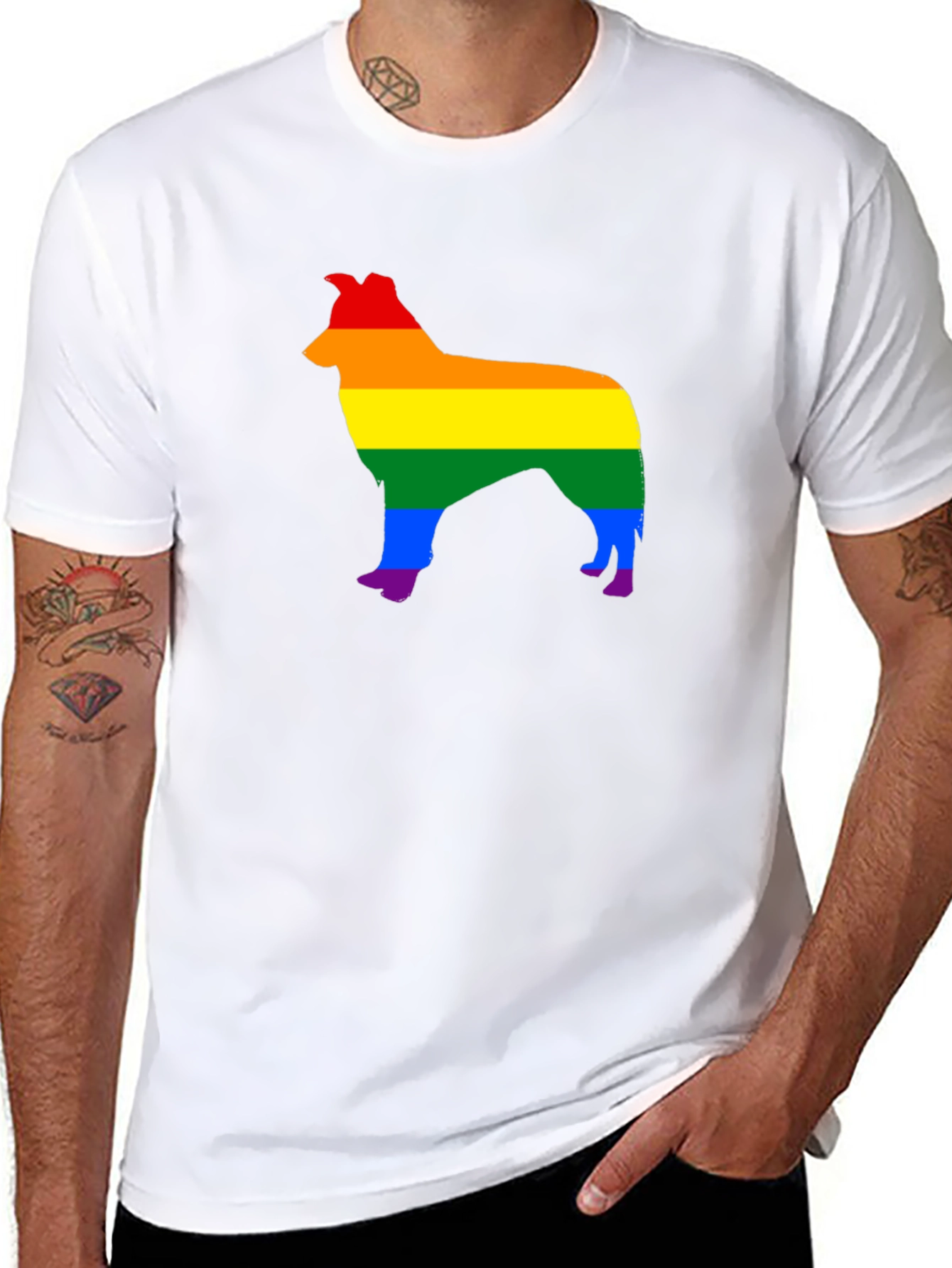 Pride Collie Dog Graphic Tee
