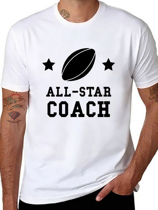 All-Star Coach Graphic Tee - Black Cotton T-Shirt