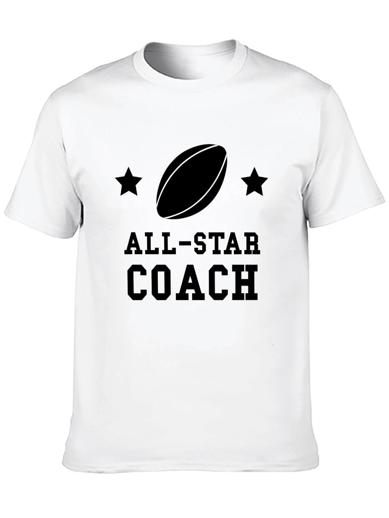 All-Star Coach Graphic Tee - Black Cotton T-Shirt