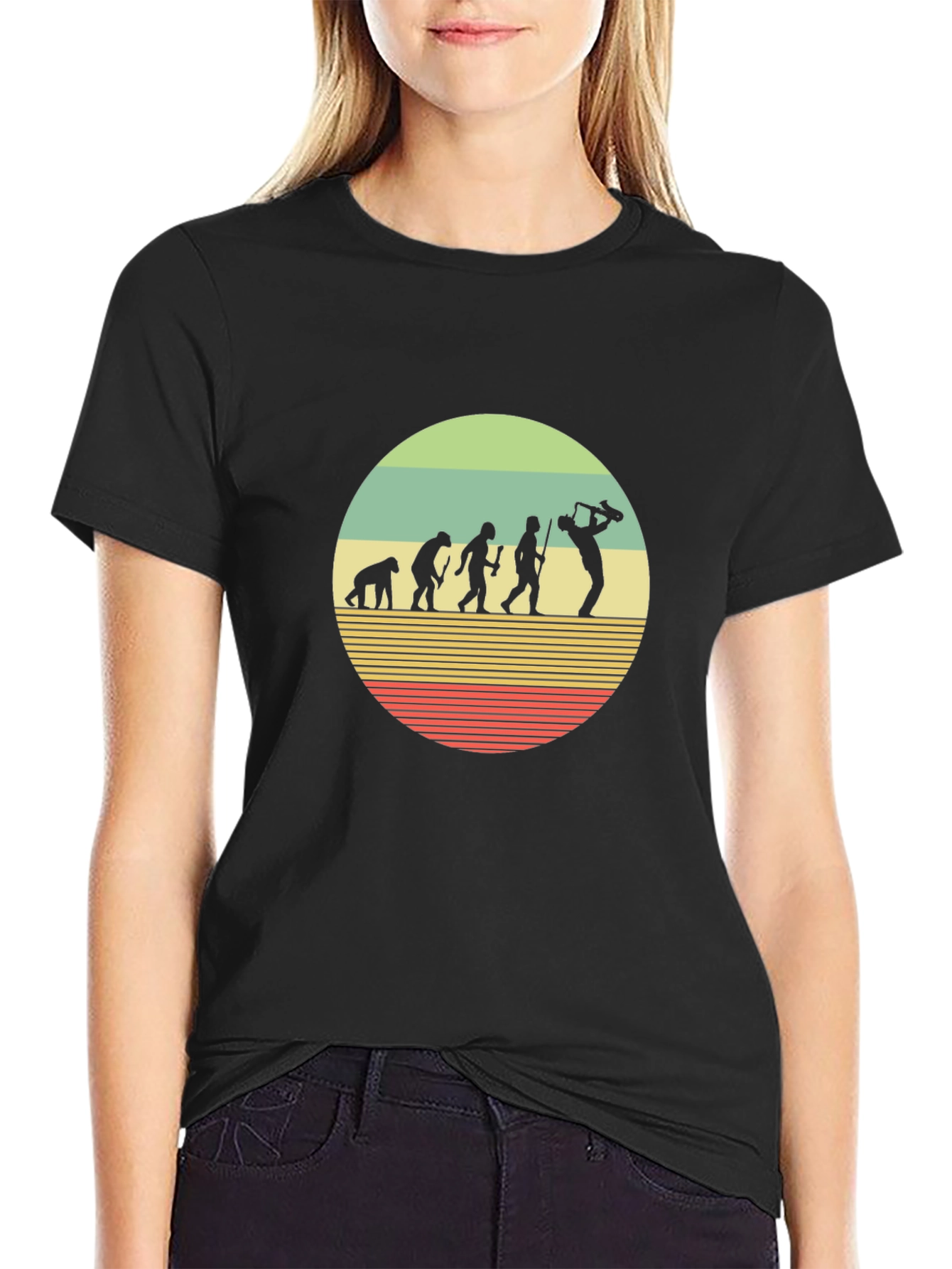 Saxophone Evolution T-Shirt - Musical Humor