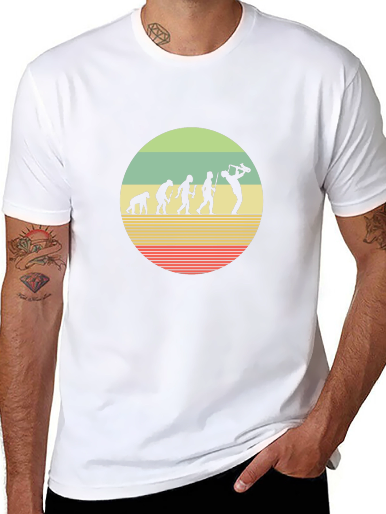 Saxophone Evolution T-Shirt - Musical Humor