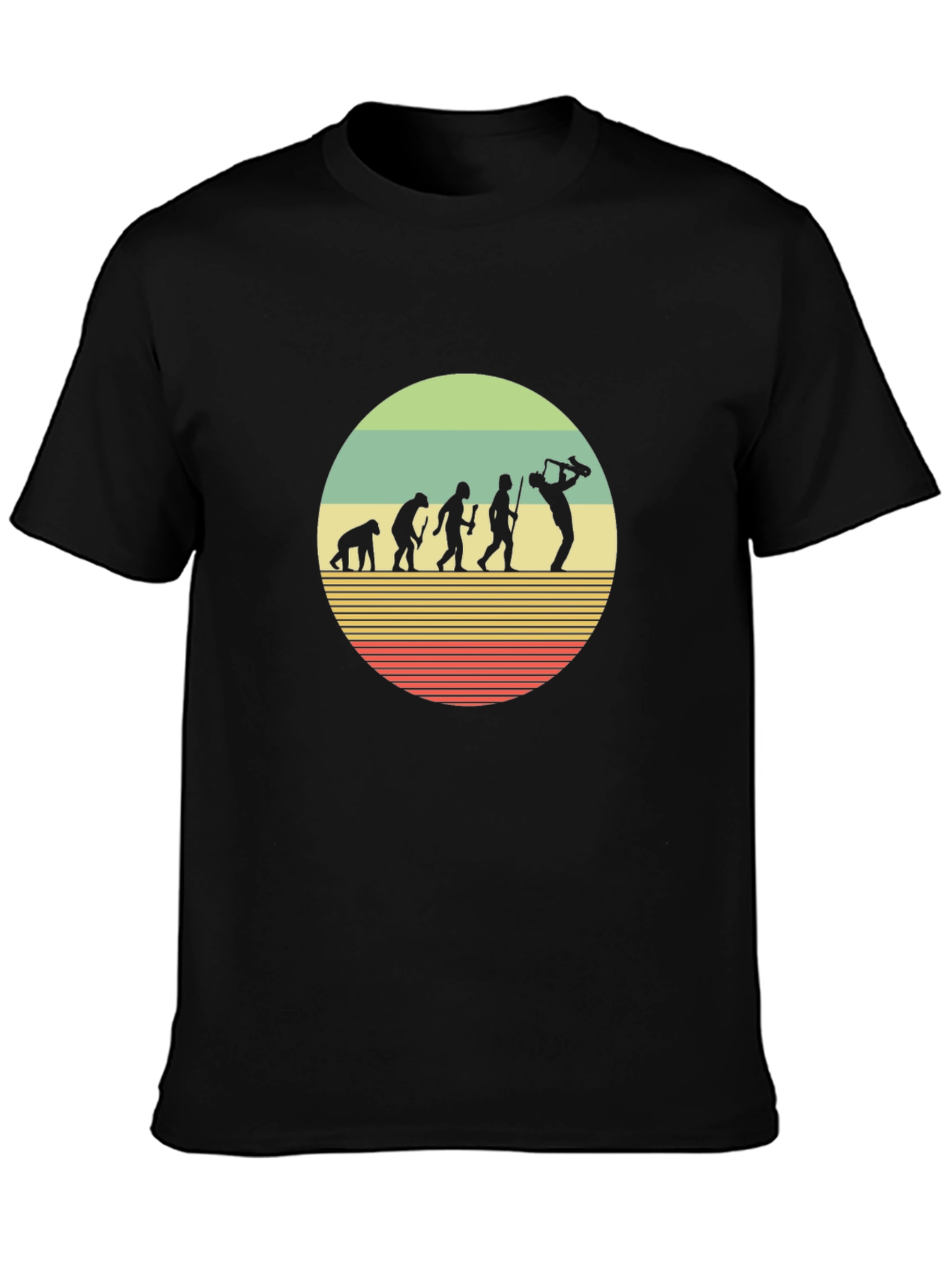 Saxophone Evolution T-Shirt - Musical Humor