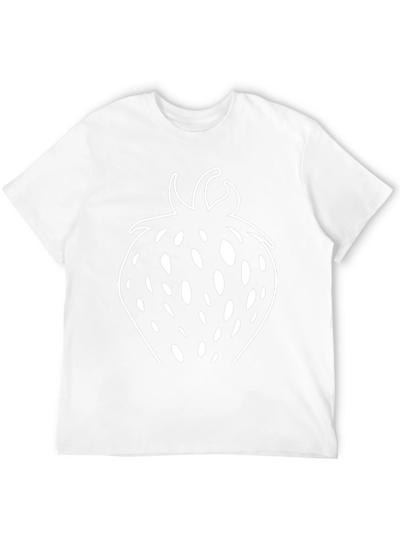 Strawberry Graphic Tee - Black Cotton T-Shirt