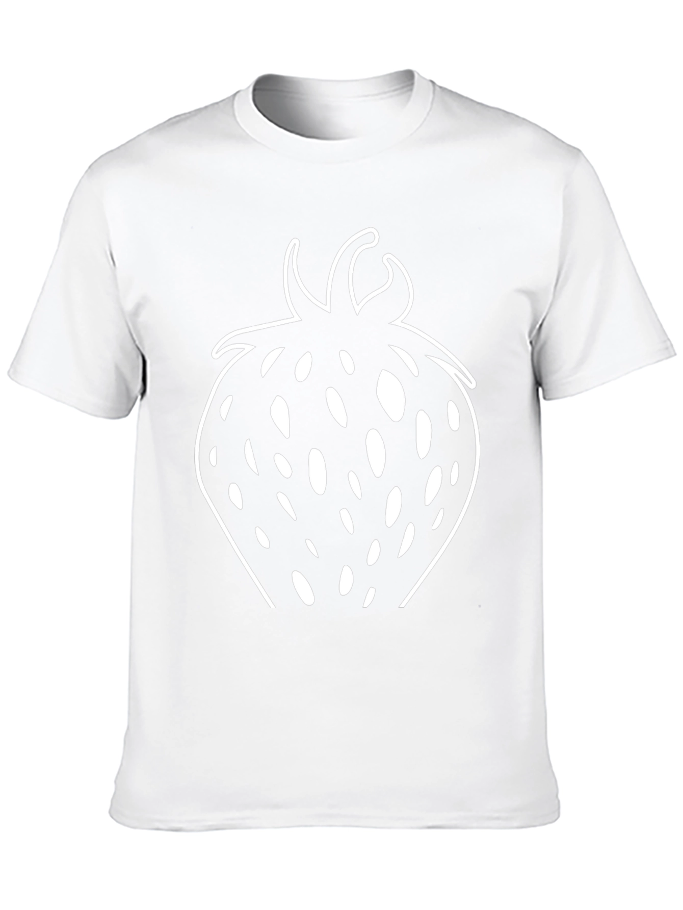 Strawberry Graphic Tee - Black Cotton T-Shirt