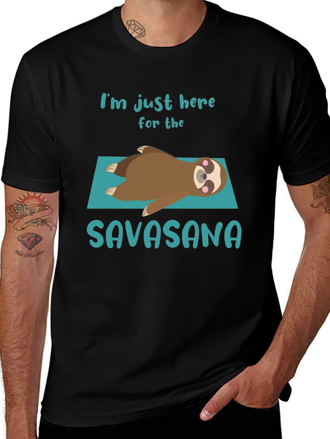 Savasana Sloth T-Shirt - Relaxation Yoga Tee