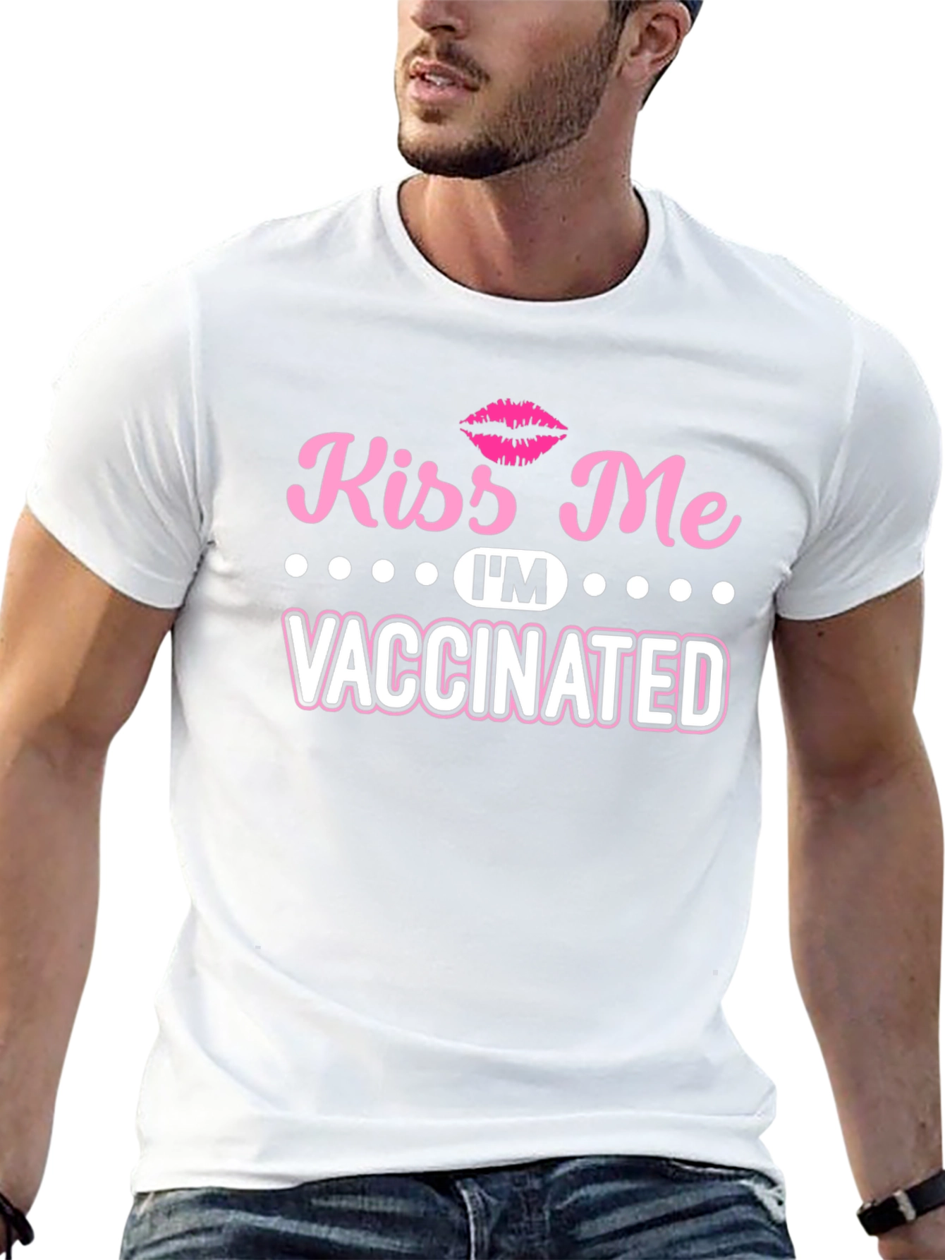 Kiss Me Im Vaccinated Graphic T-Shirt