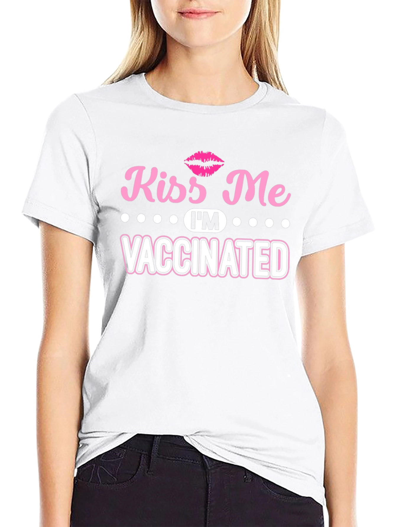 Kiss Me Im Vaccinated Graphic T-Shirt