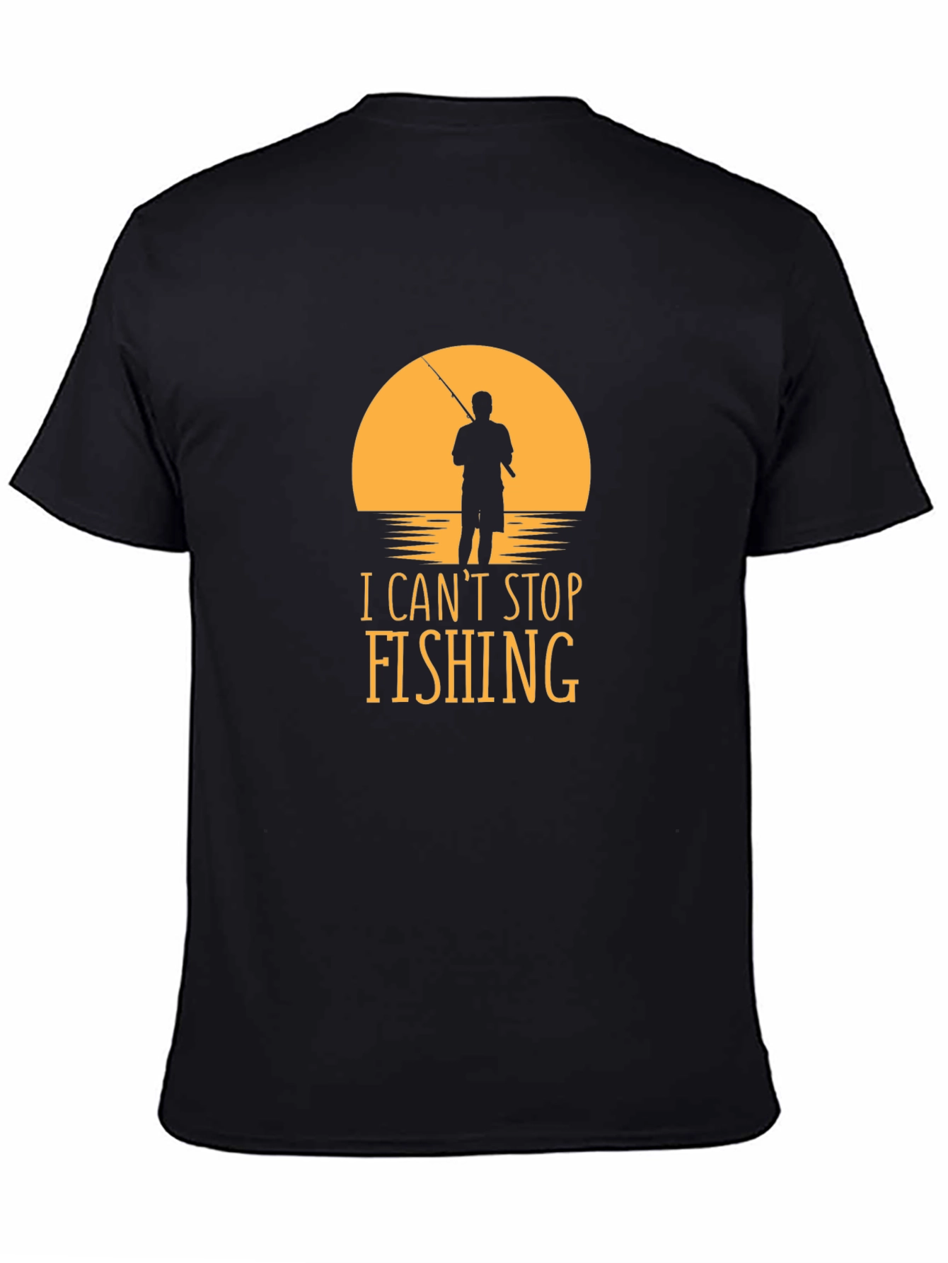 I Cant Stop Fishing T-Shirt - Black