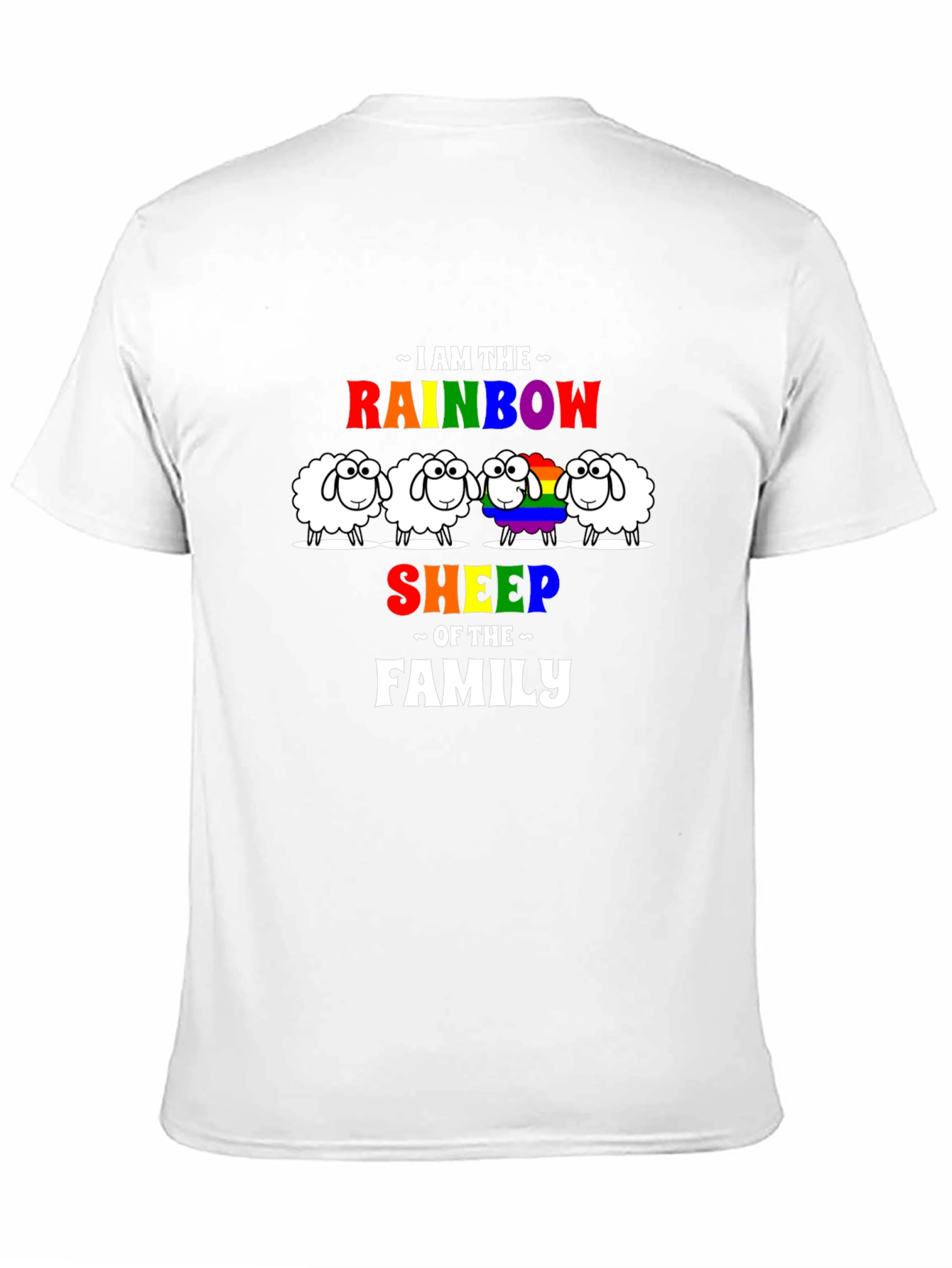 Rainbow Sheep Family Graphic Tee
