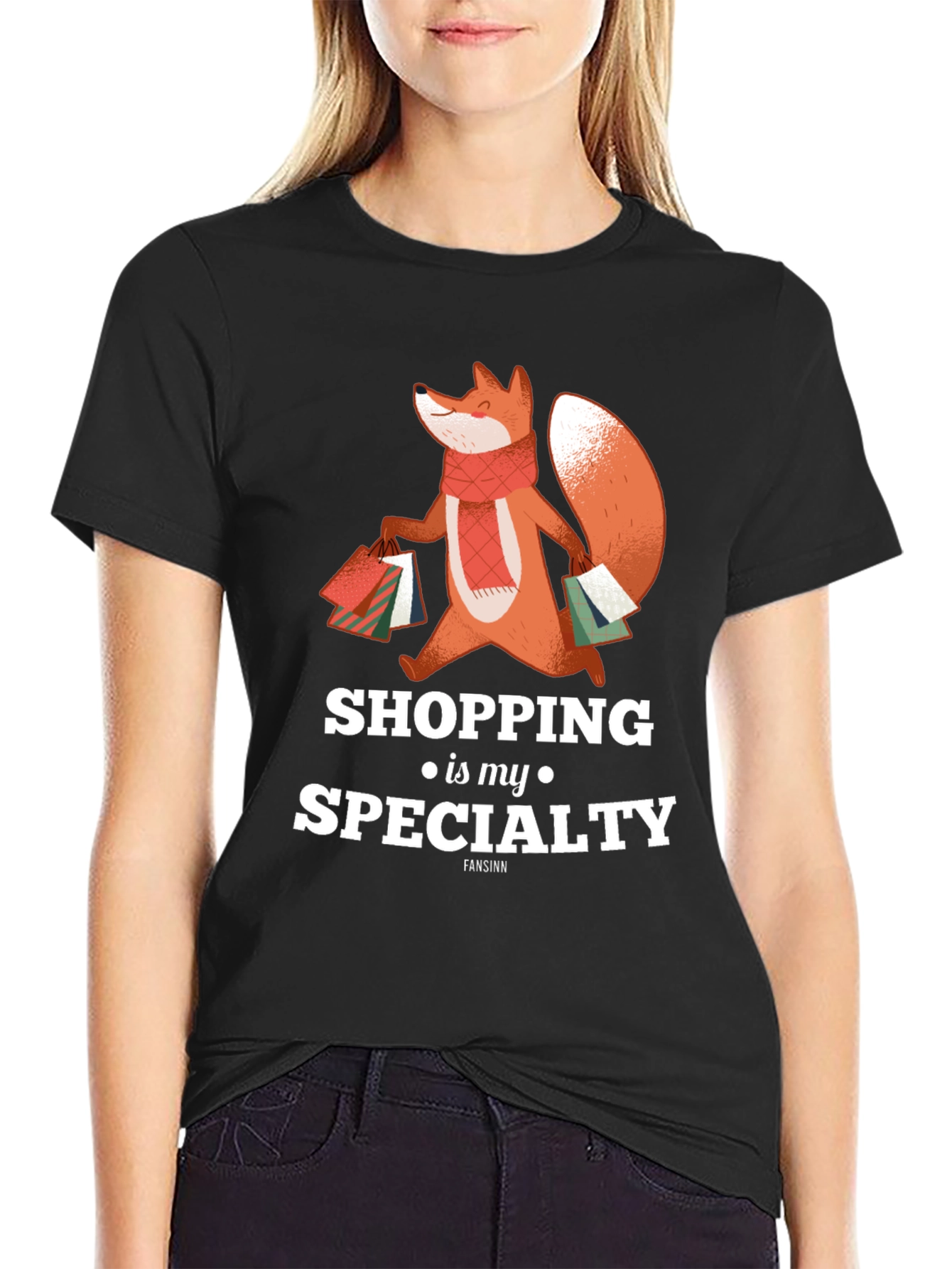 Shopping Fox T-Shirt - Specialty Design