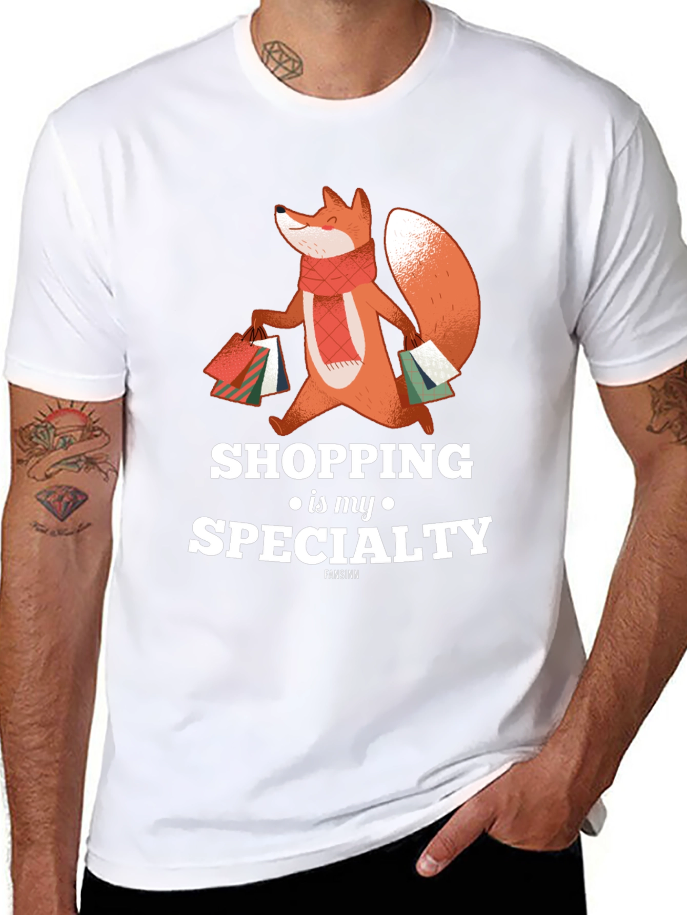 Shopping Fox T-Shirt - Specialty Design