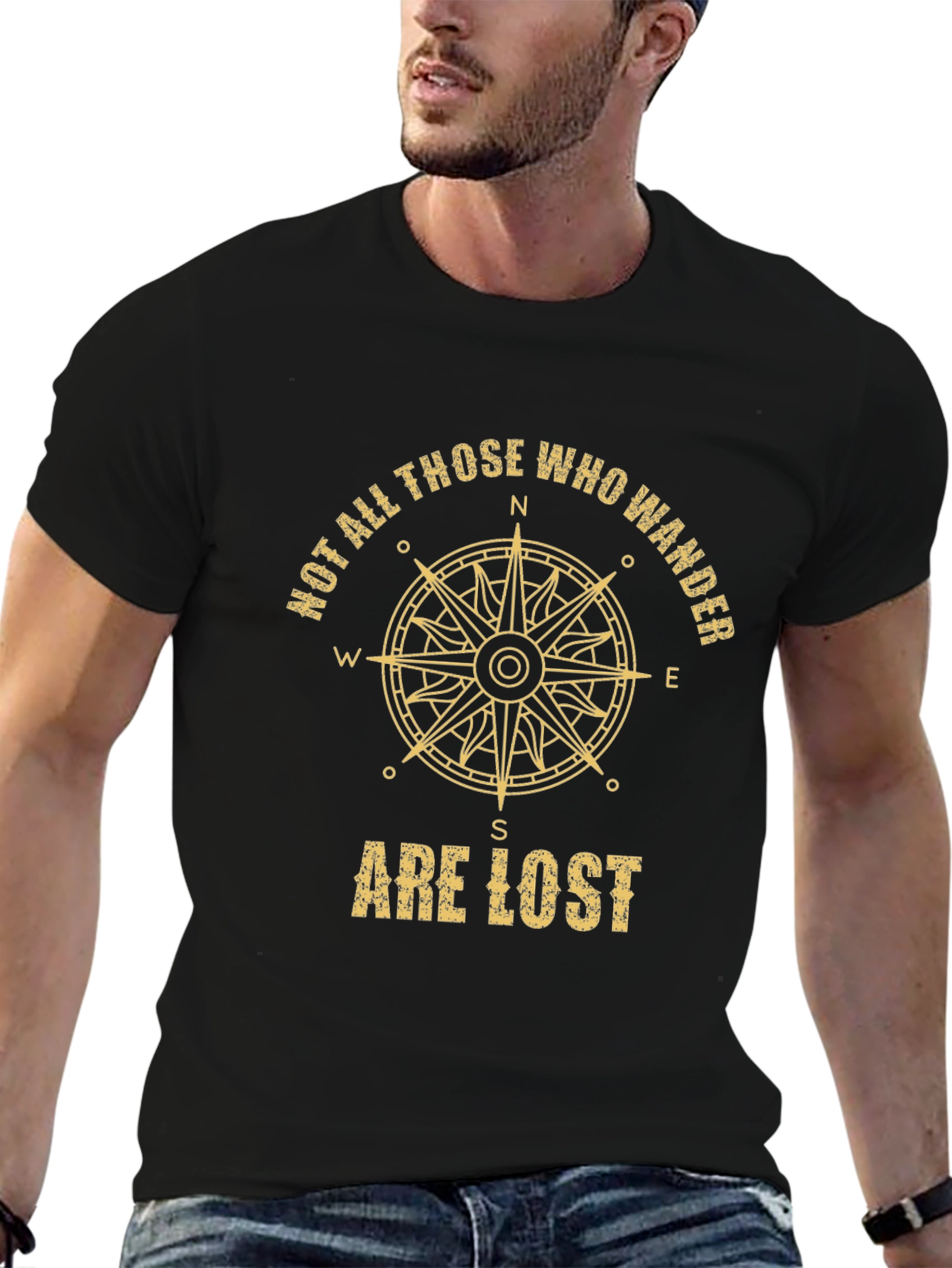 Wanderlust Compass Graphic T-Shirt - Adventure Awaits!