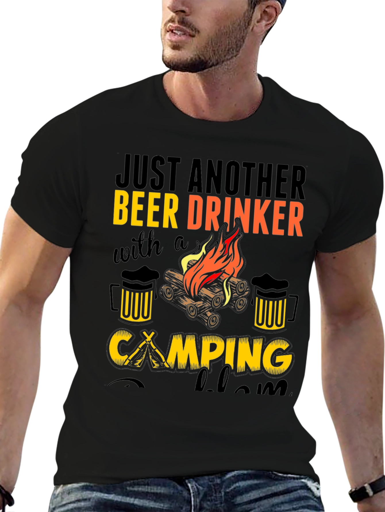 Beer Drinker Camping T-Shirt