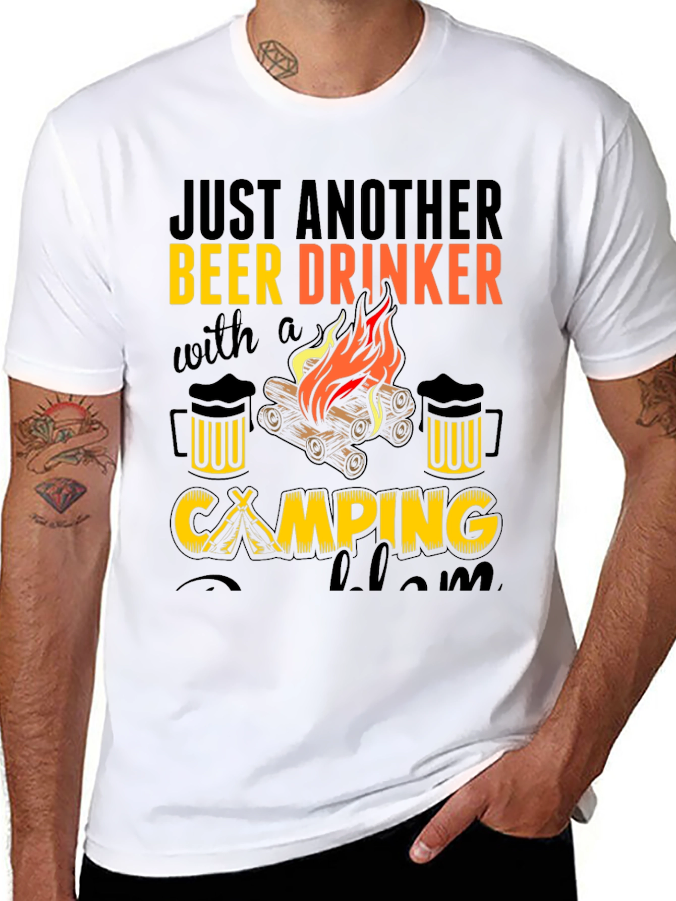 Beer Drinker Camping T-Shirt