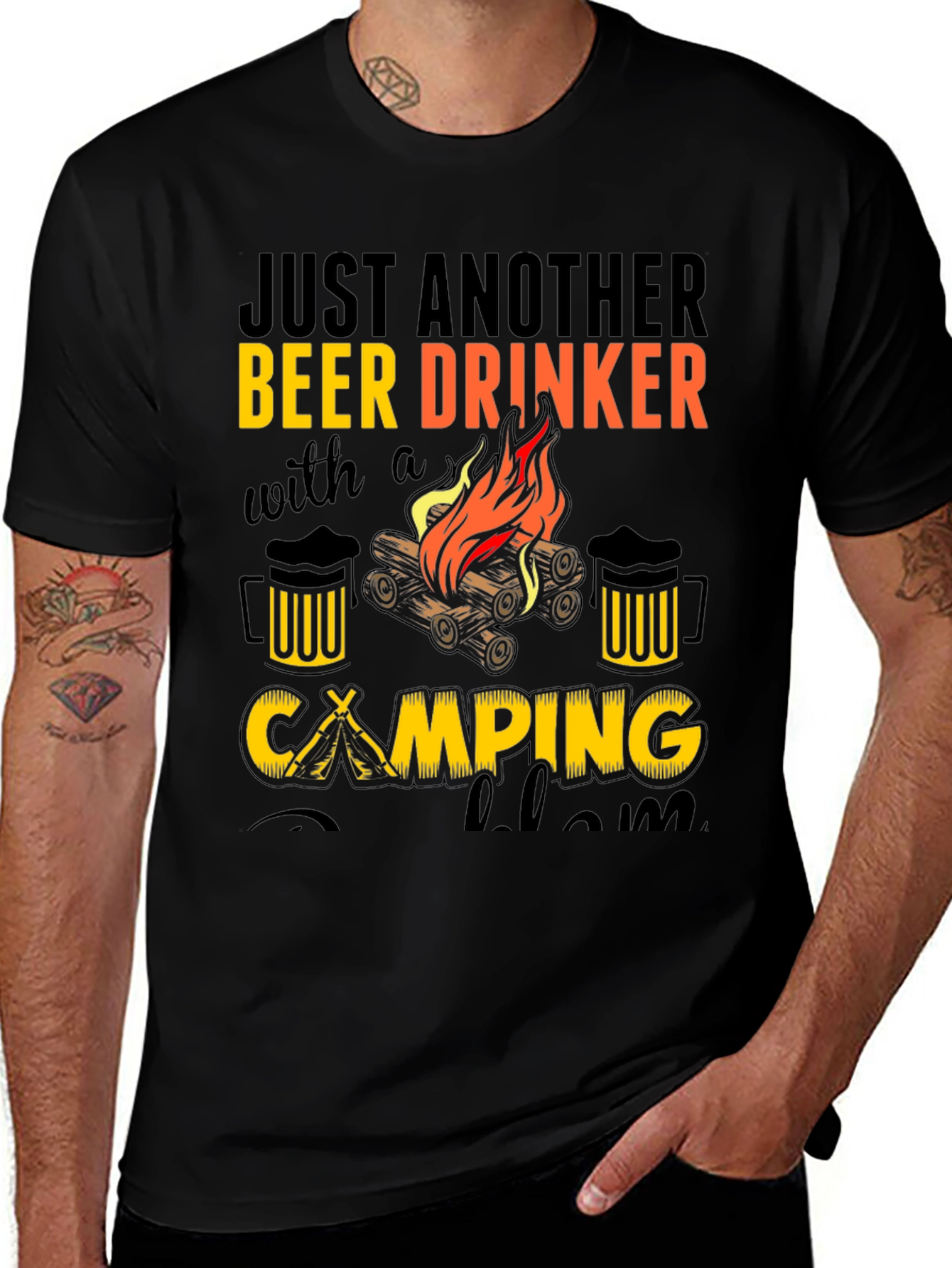 Beer Drinker Camping T-Shirt