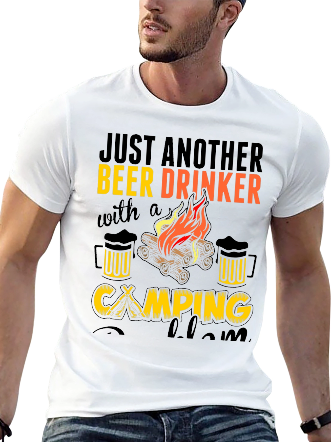 Beer Drinker Camping T-Shirt