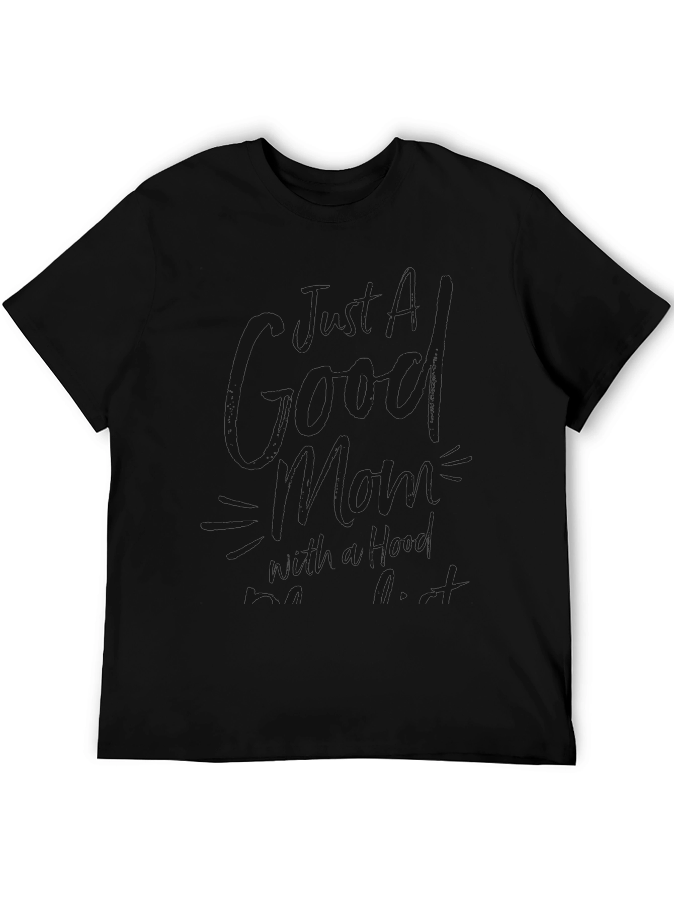 Mens Black Short Sleeve Graphic T-Shirt
