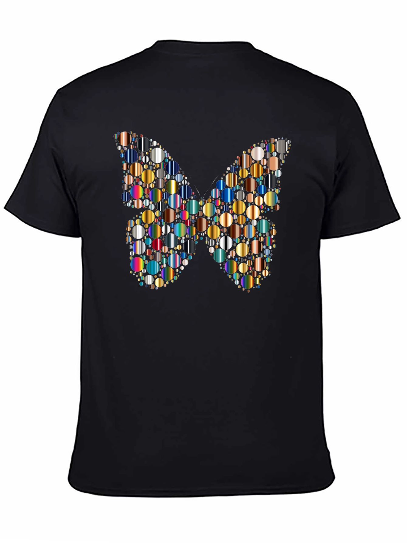Butterfly Circles Graphic Tee - Black T-Shirt