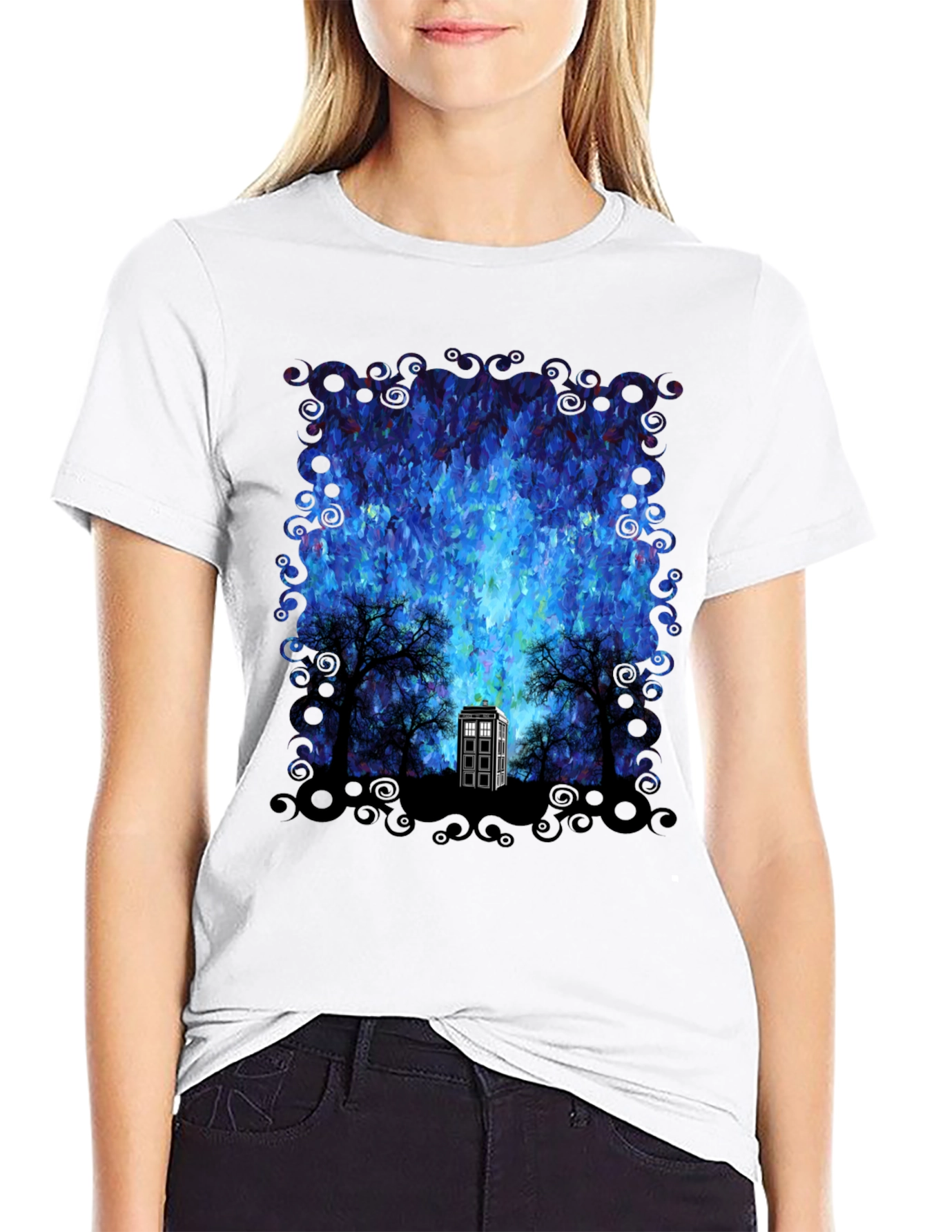 Doctor Who TARDIS Impressionist Mens Graphic Tee