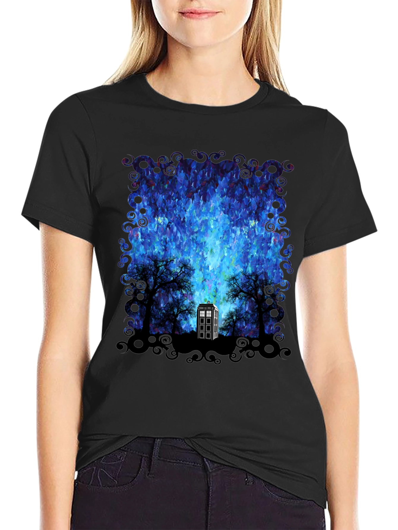 Doctor Who TARDIS Impressionist Mens Graphic Tee