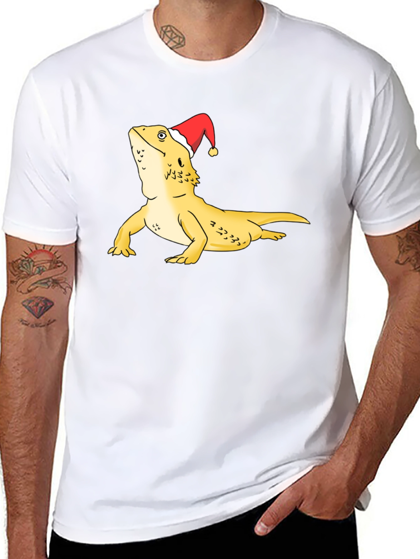 Festive Bearded Dragon Graphic Tee