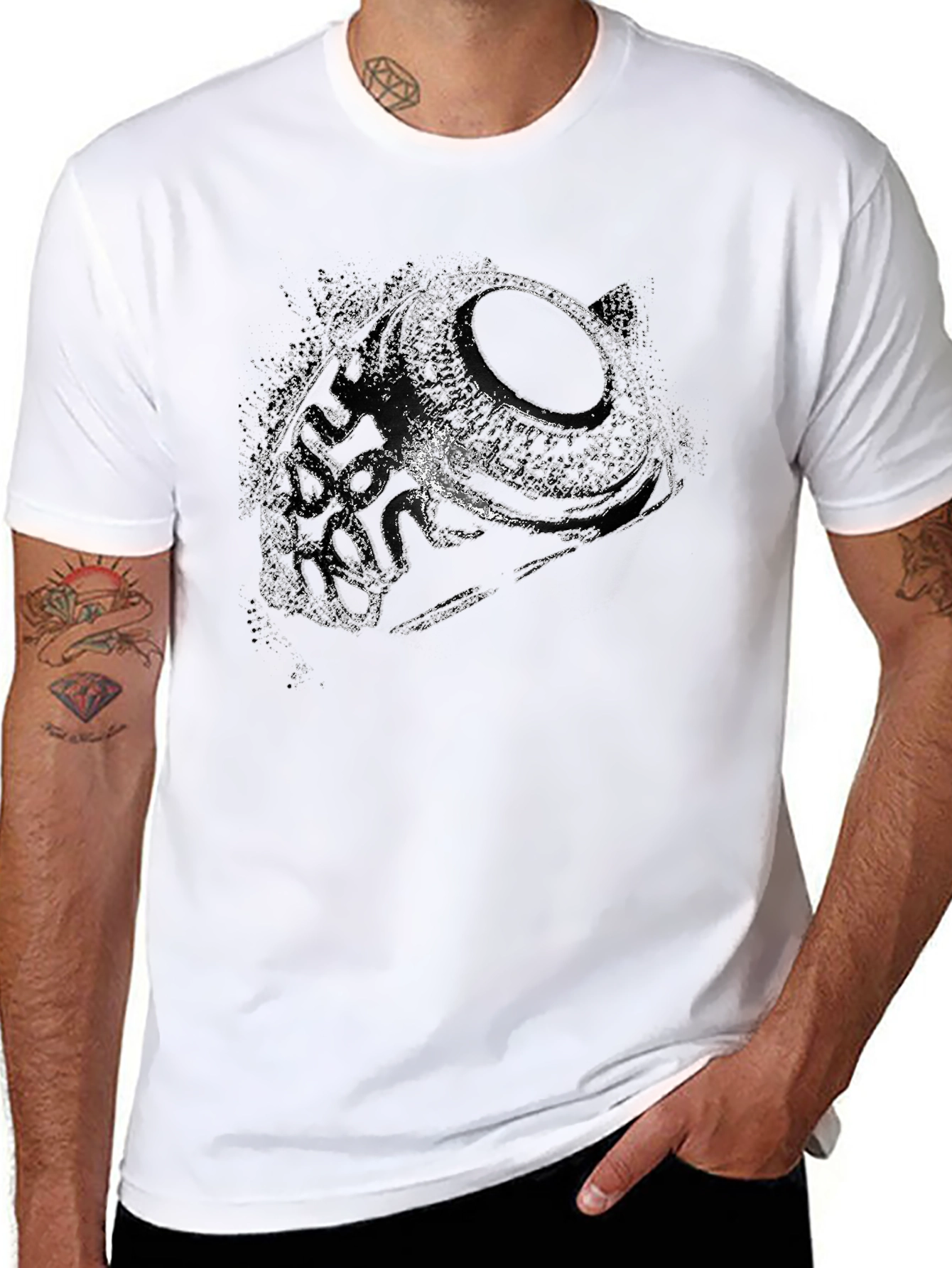 Abstract Black T-Shirt