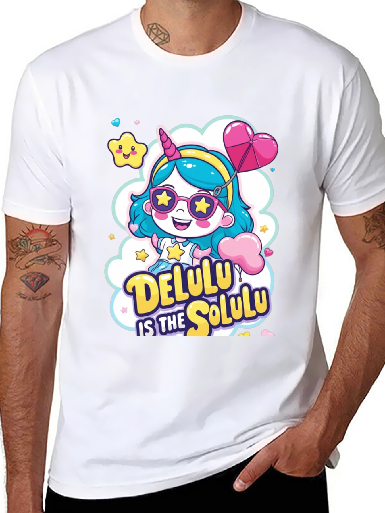 Delulu Unicorn Graphic Tee