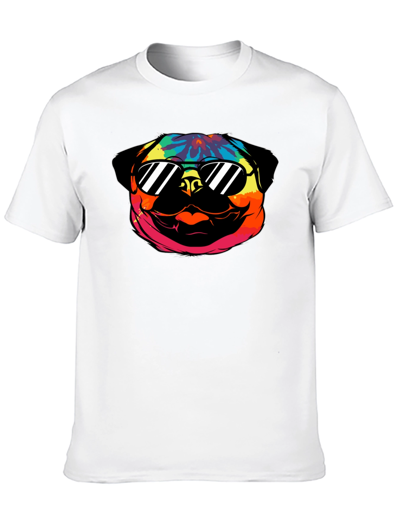 Cool Pug Graphic Tee - Black Cotton T-Shirt