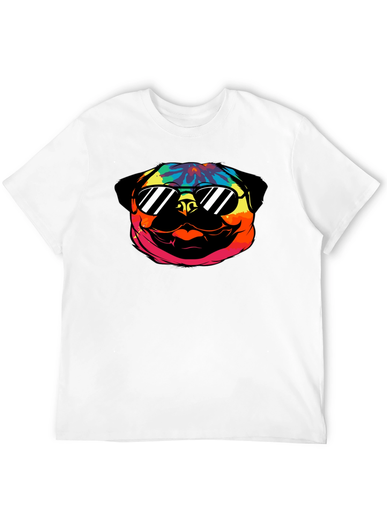 Cool Pug Graphic Tee - Black Cotton T-Shirt