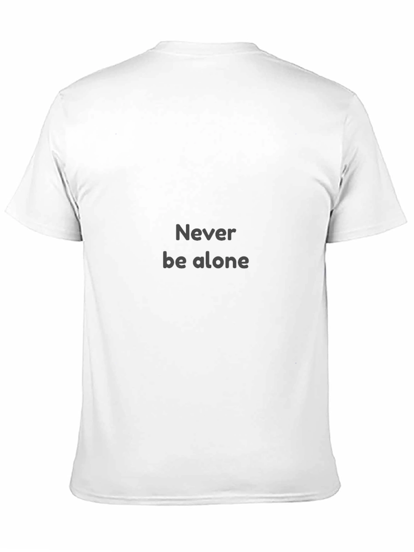 Never Be Alone Black Graphic Tee